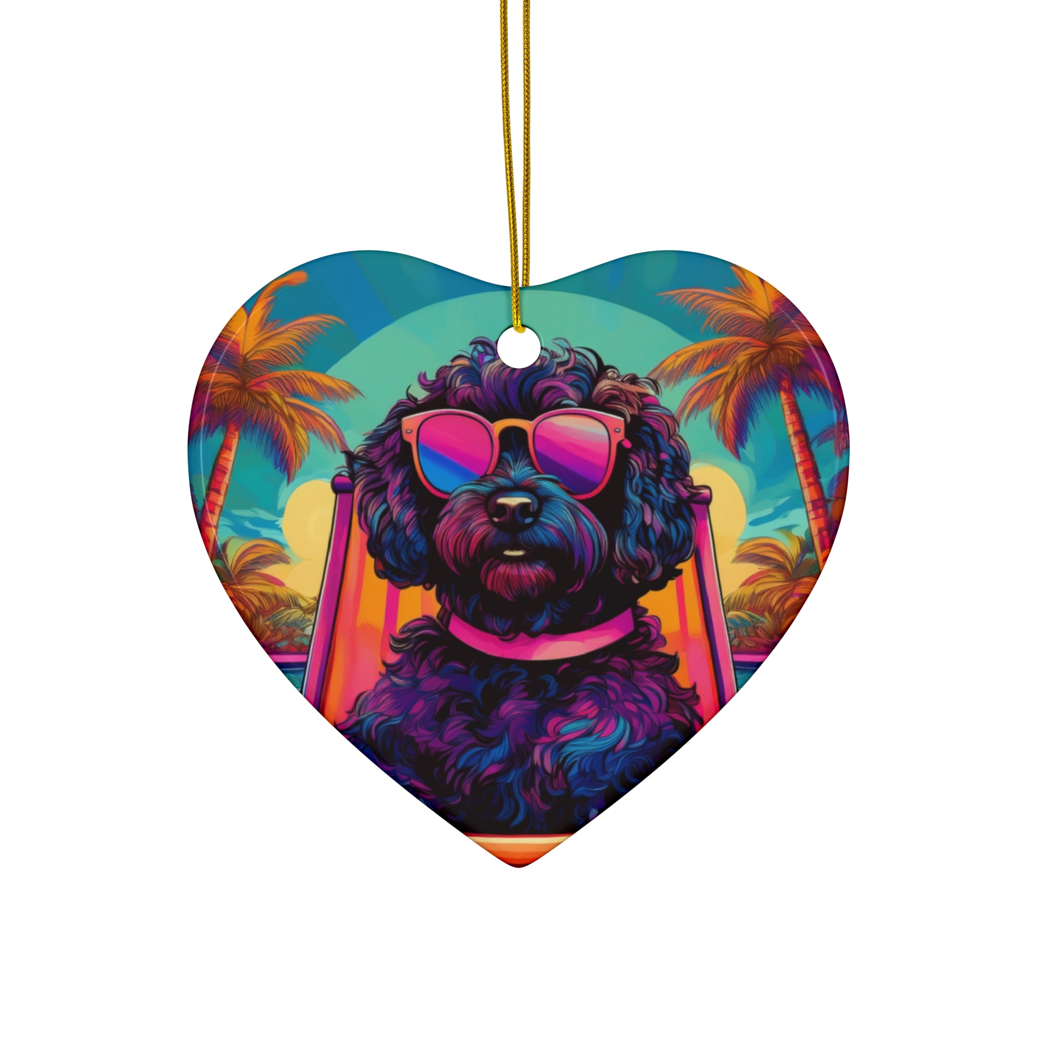Doodle Poolside Ceramic Ornament
