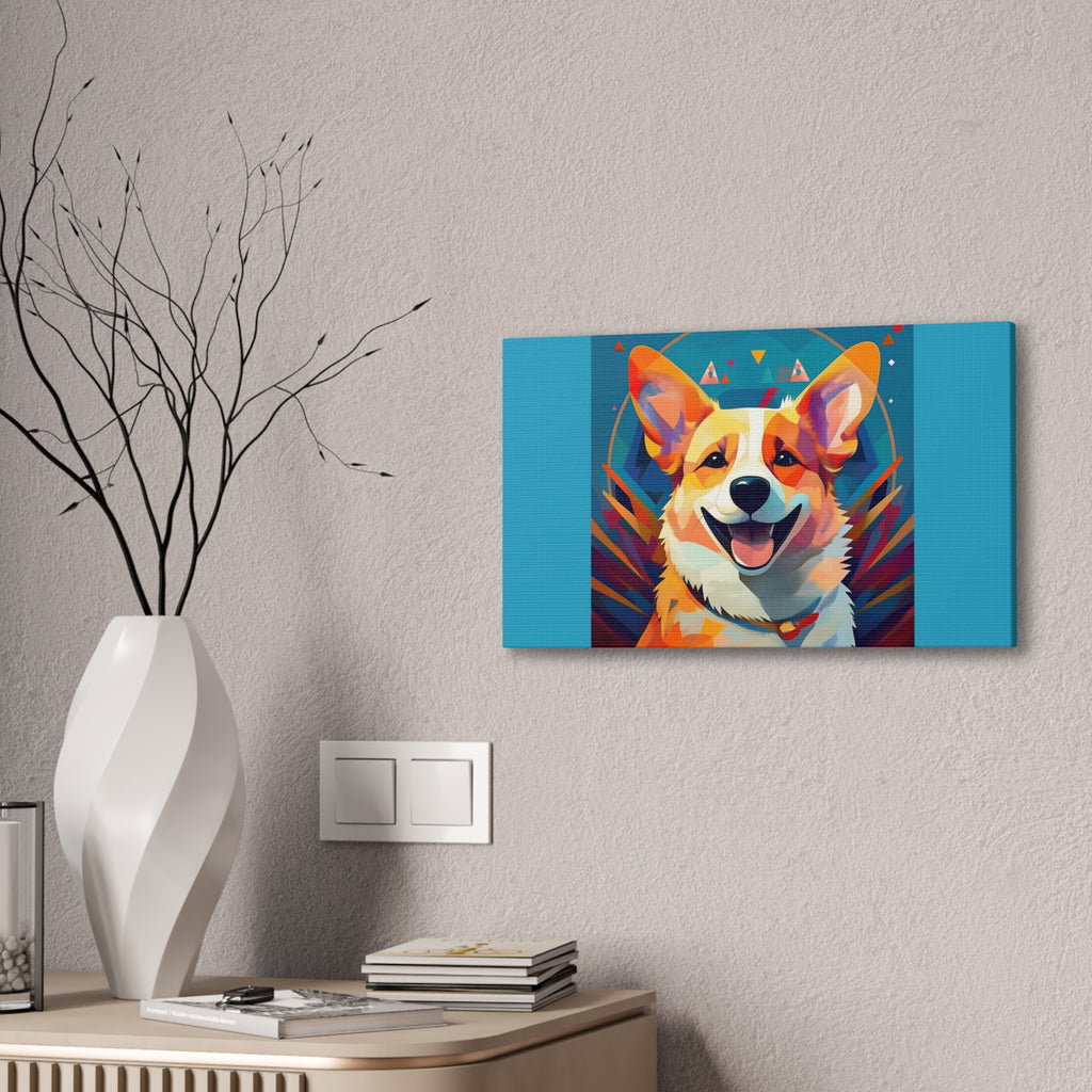 Corgi Canvas Painting