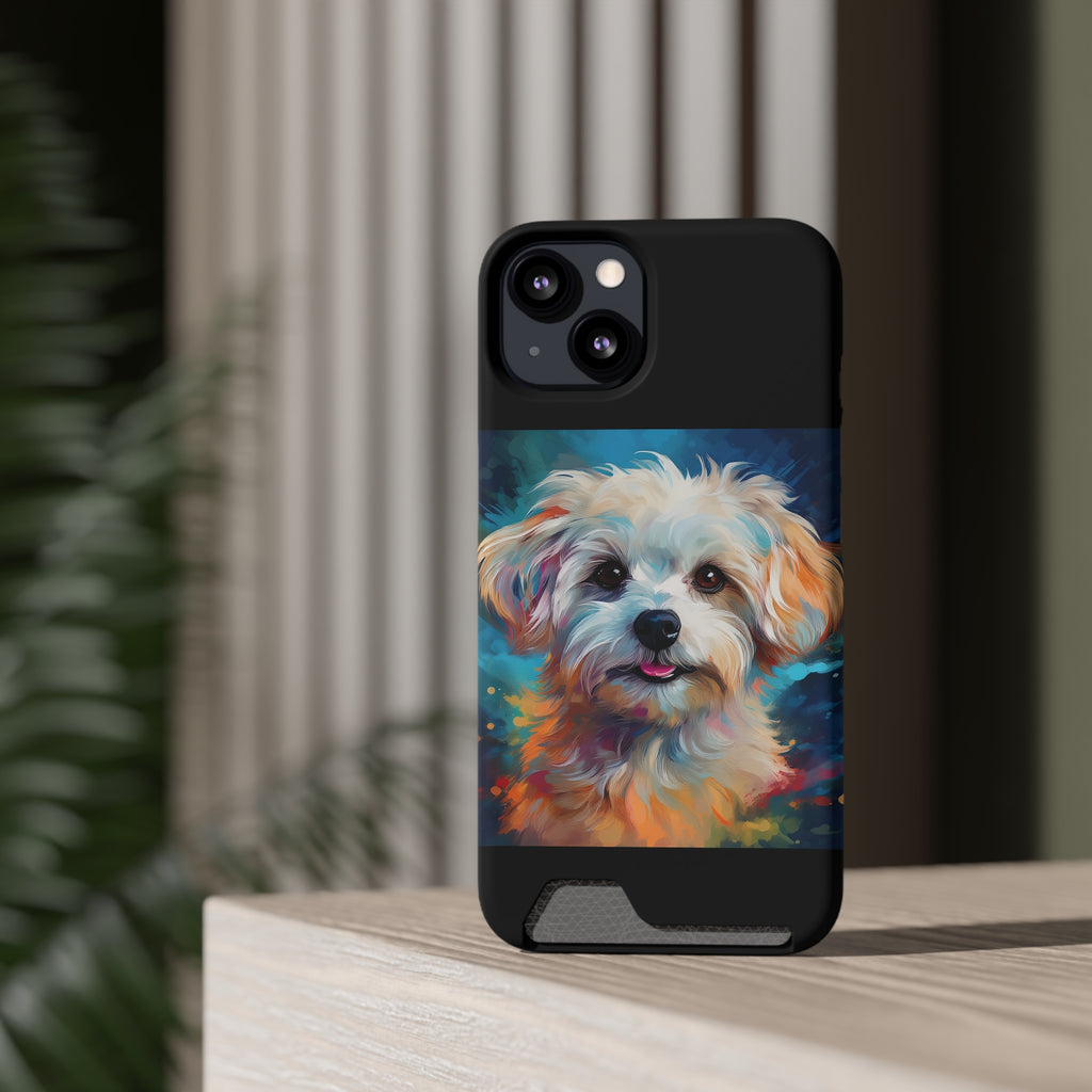 Maltese Phone Case with Card Holder