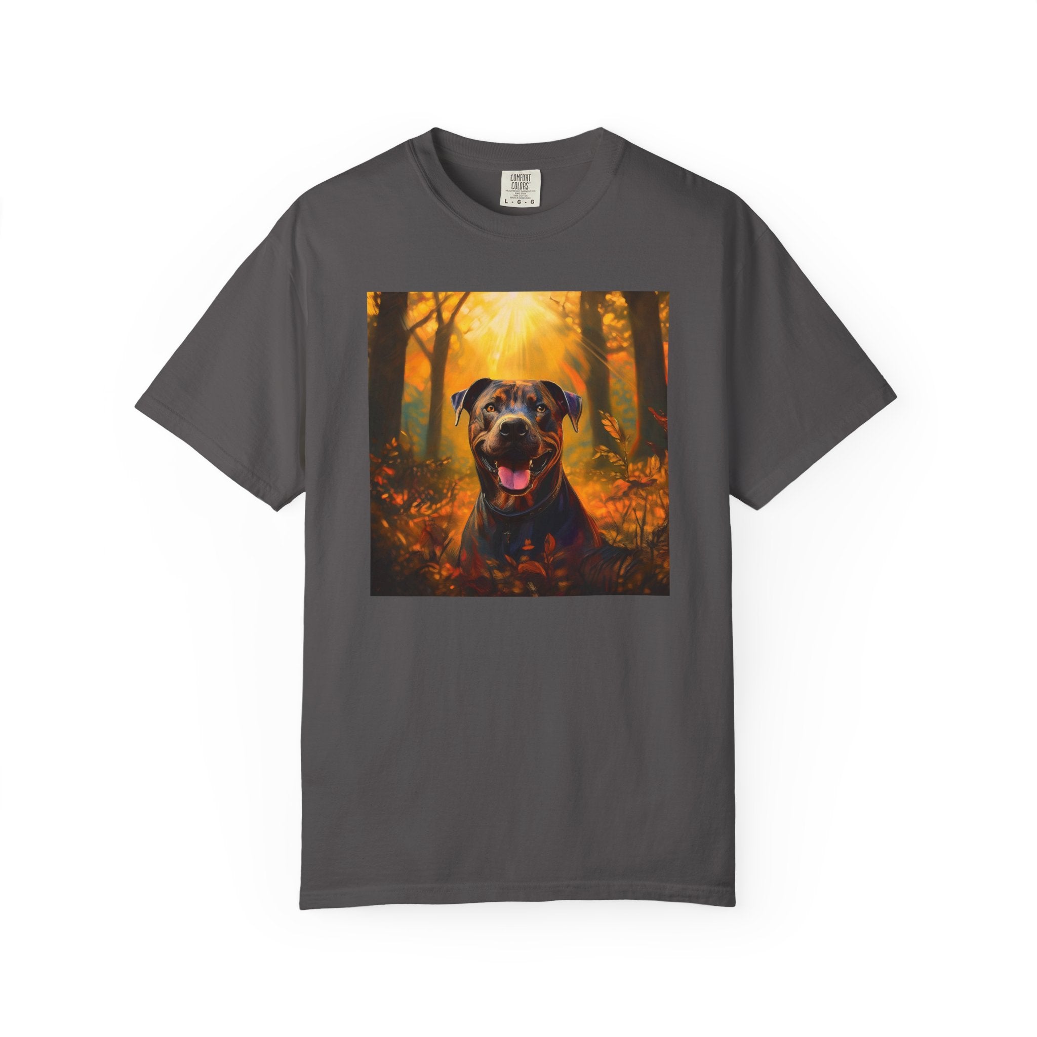 Pit Bull Brindle Autumn Unisex Garment-Dyed T-shirt