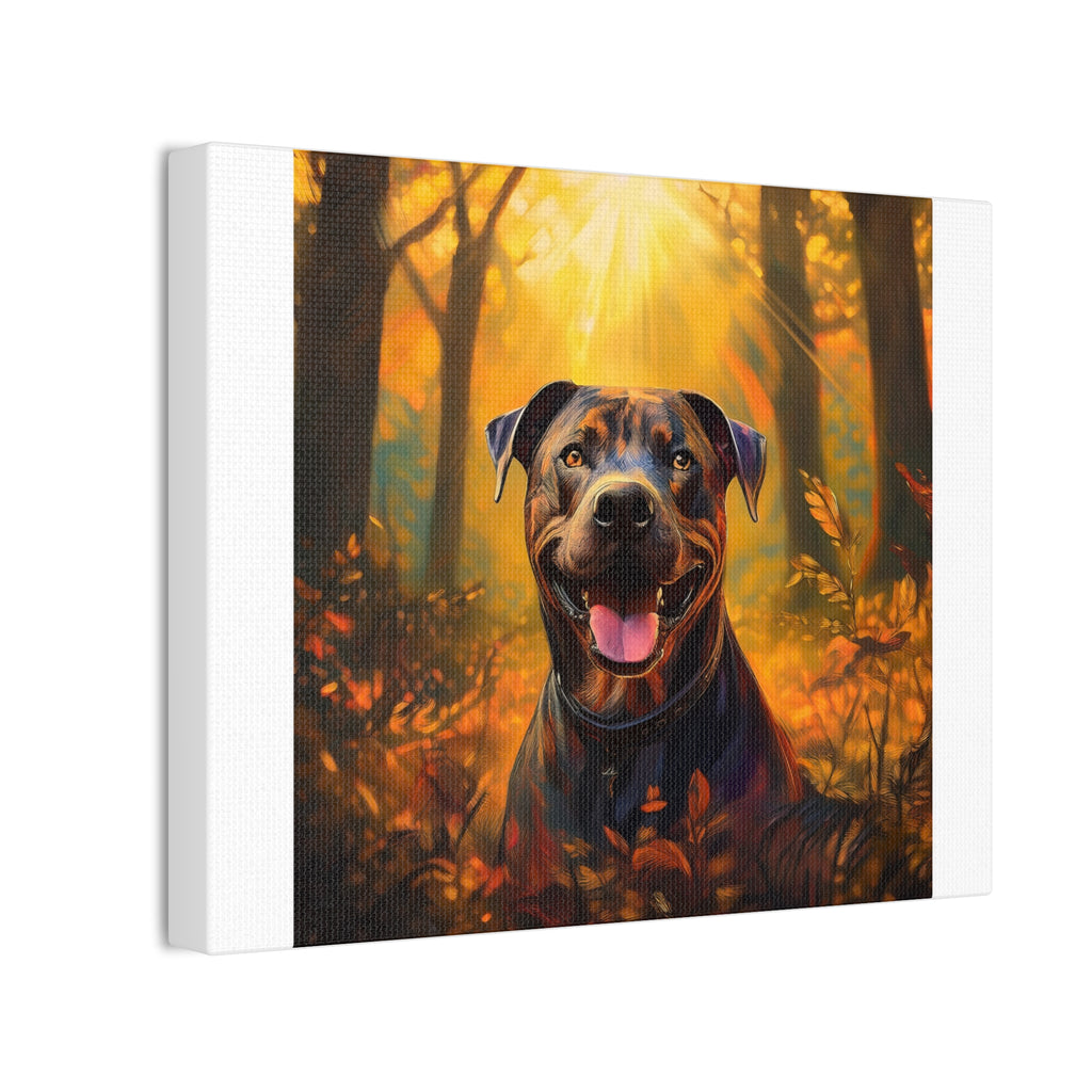 Pit Bull Brindle Autumn Stretched, 0.75"