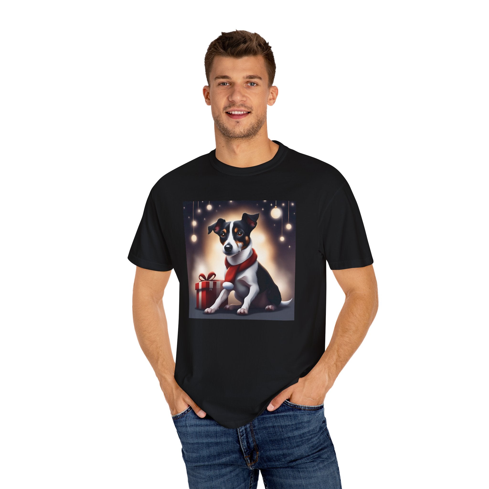 Jack Russel Holiday Unisex Garment-Dyed T-shirt