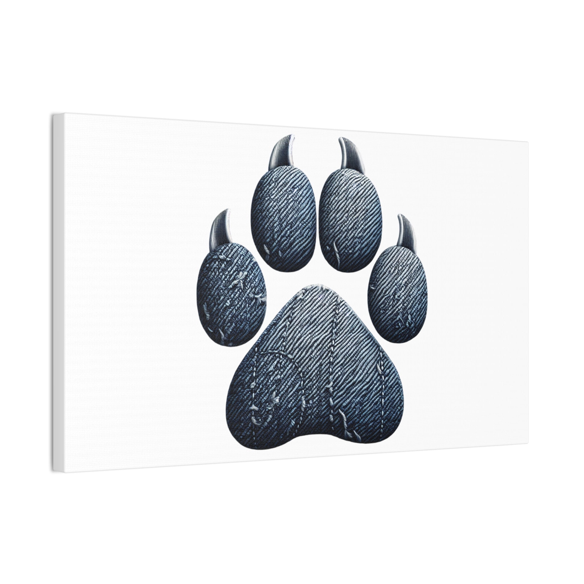 Denim Paw Canvas Stretched, 0.75"