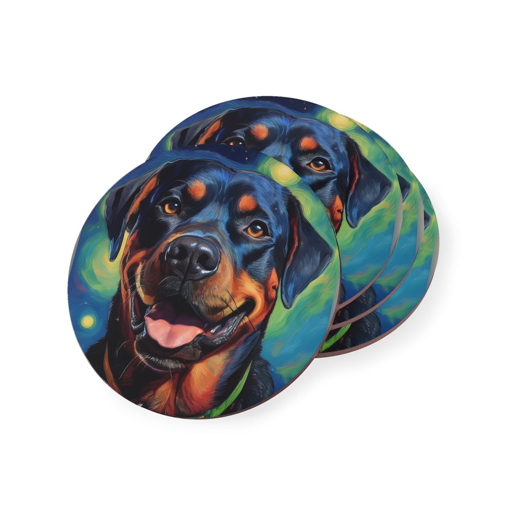 Rottweiler Stary Night Coasters