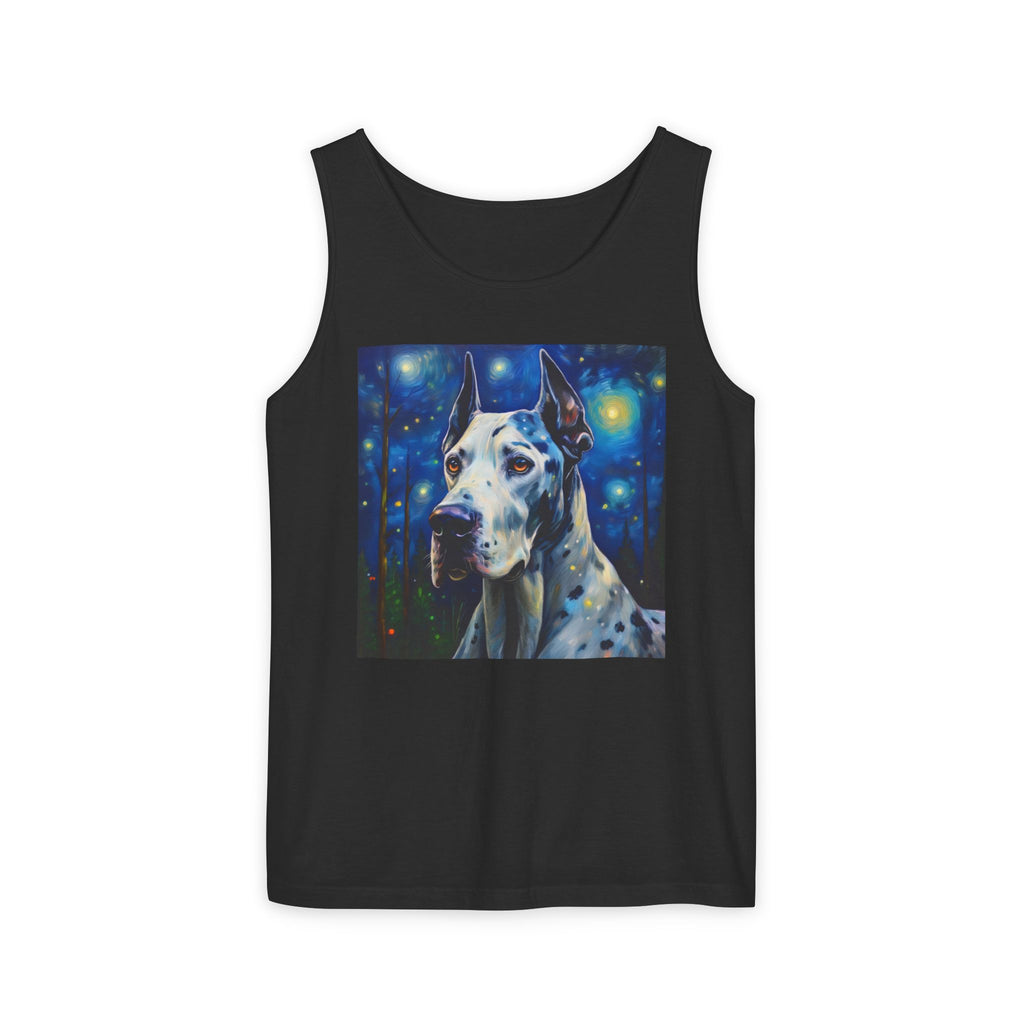 Great Dane Stary Night Unisex Tank Top