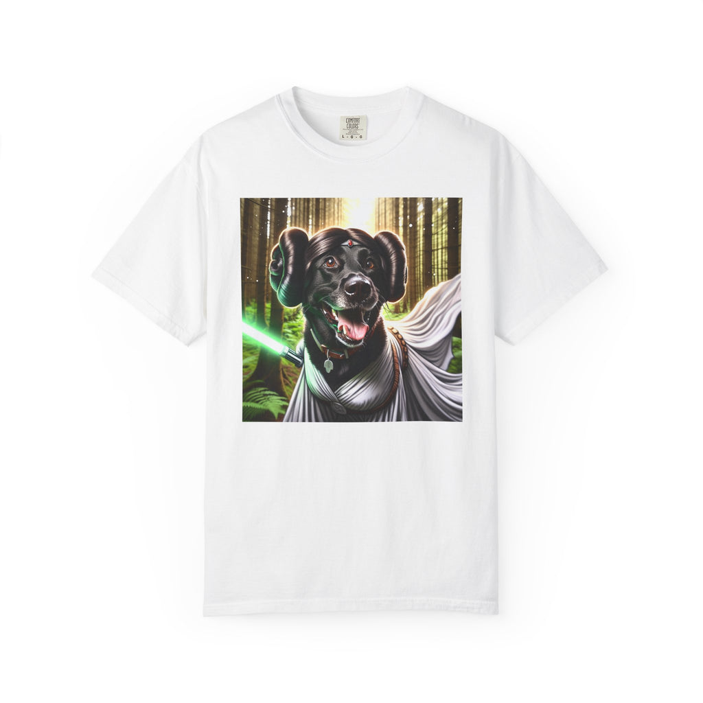 Black Lab Galaxy Princess Unisex Garment-Dyed T-shirt