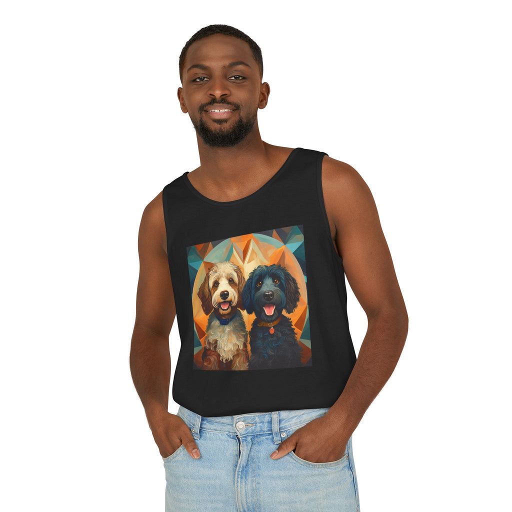 Doodles, Black & Tan Tank Top