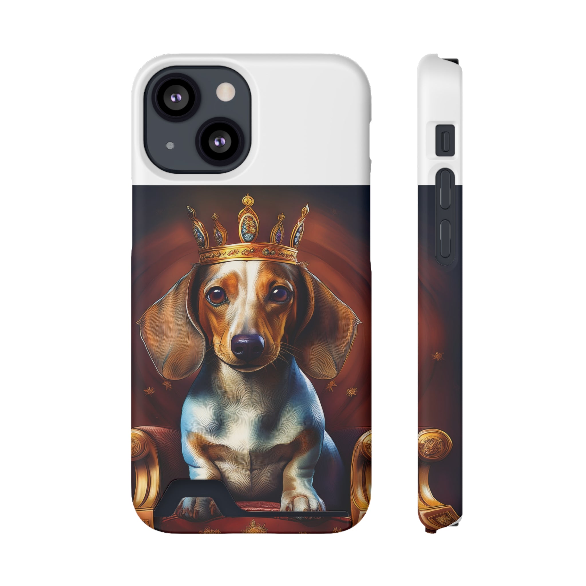 Dachshund Royal Phone Case with Card Holder
