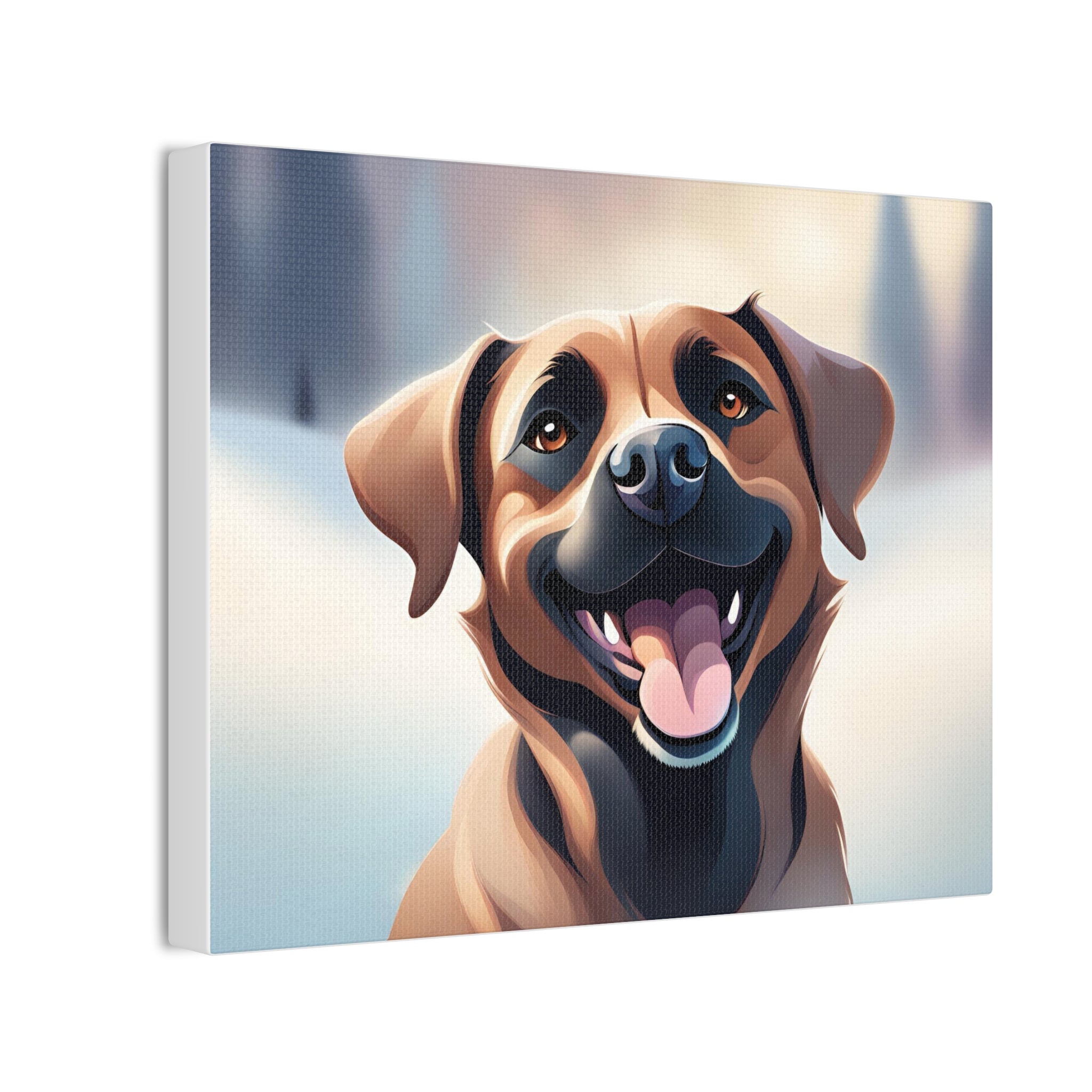 Black Mouth Cur Canvas Stretched, 0.75"