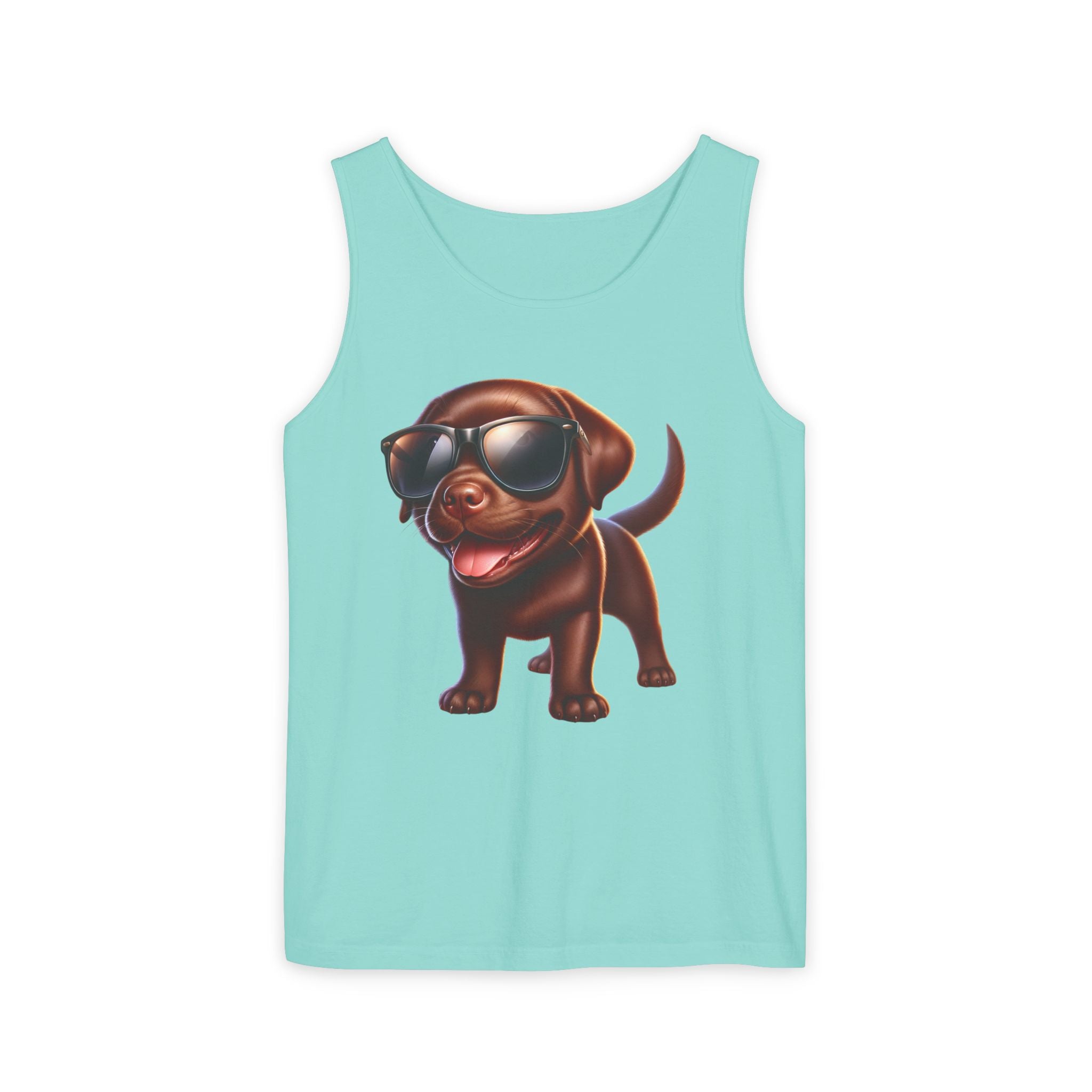 Chocolate Lab w/ sunglasses Unisex Tank Top