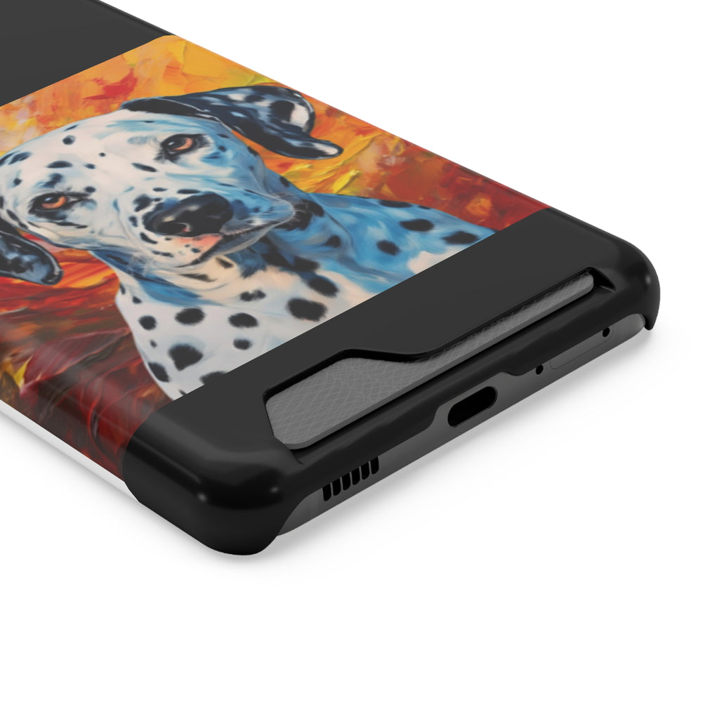 Dalmation Phone Case with Card Holder