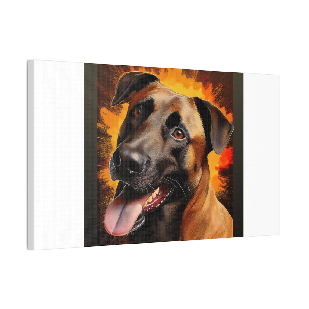 Belgian Malinois Shepherd Canvas Stretched, 0.75"