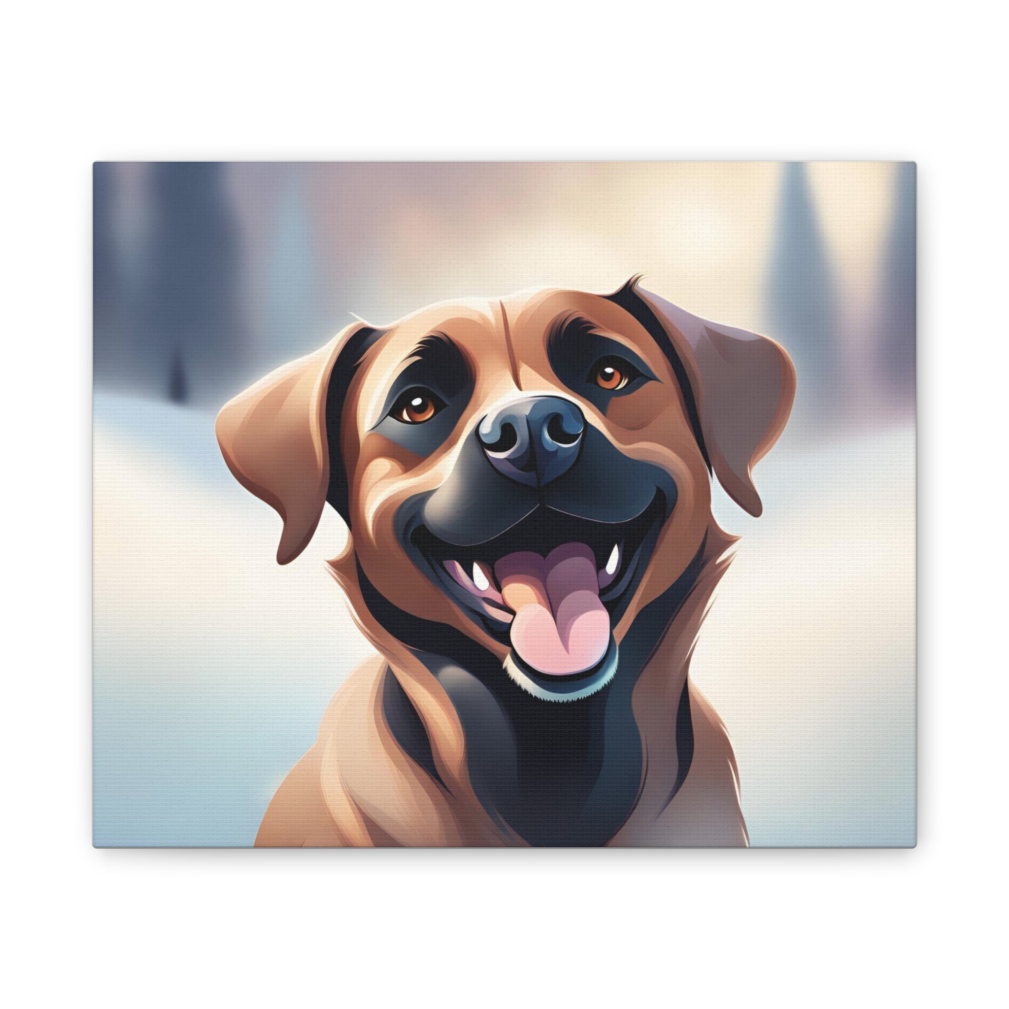 Black Mouth Cur Canvas Stretched, 0.75"