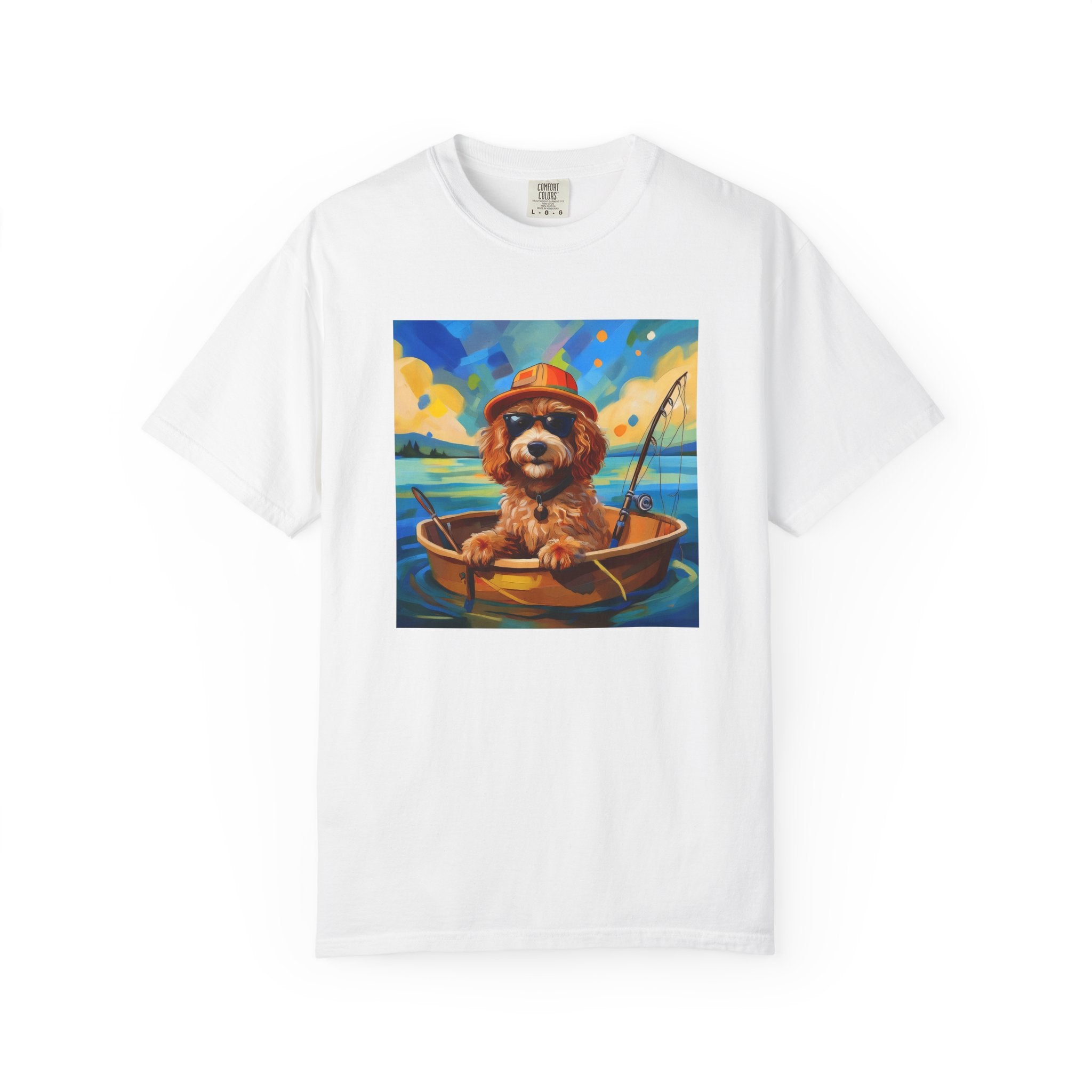 Doodle Fishing Unisex Garment-Dyed T-shirt