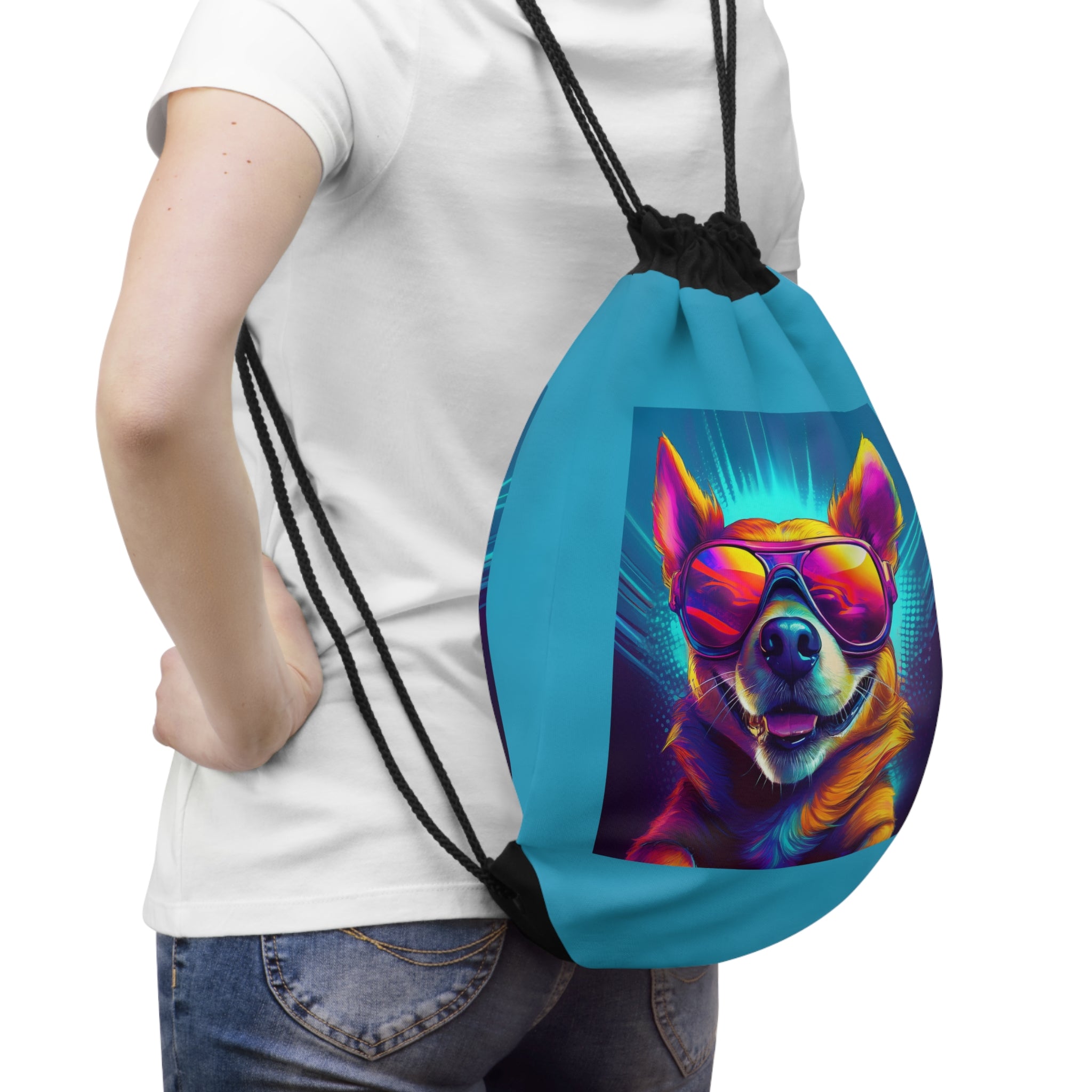 Chihuahua Cool Sunglasses Drawstring Bag