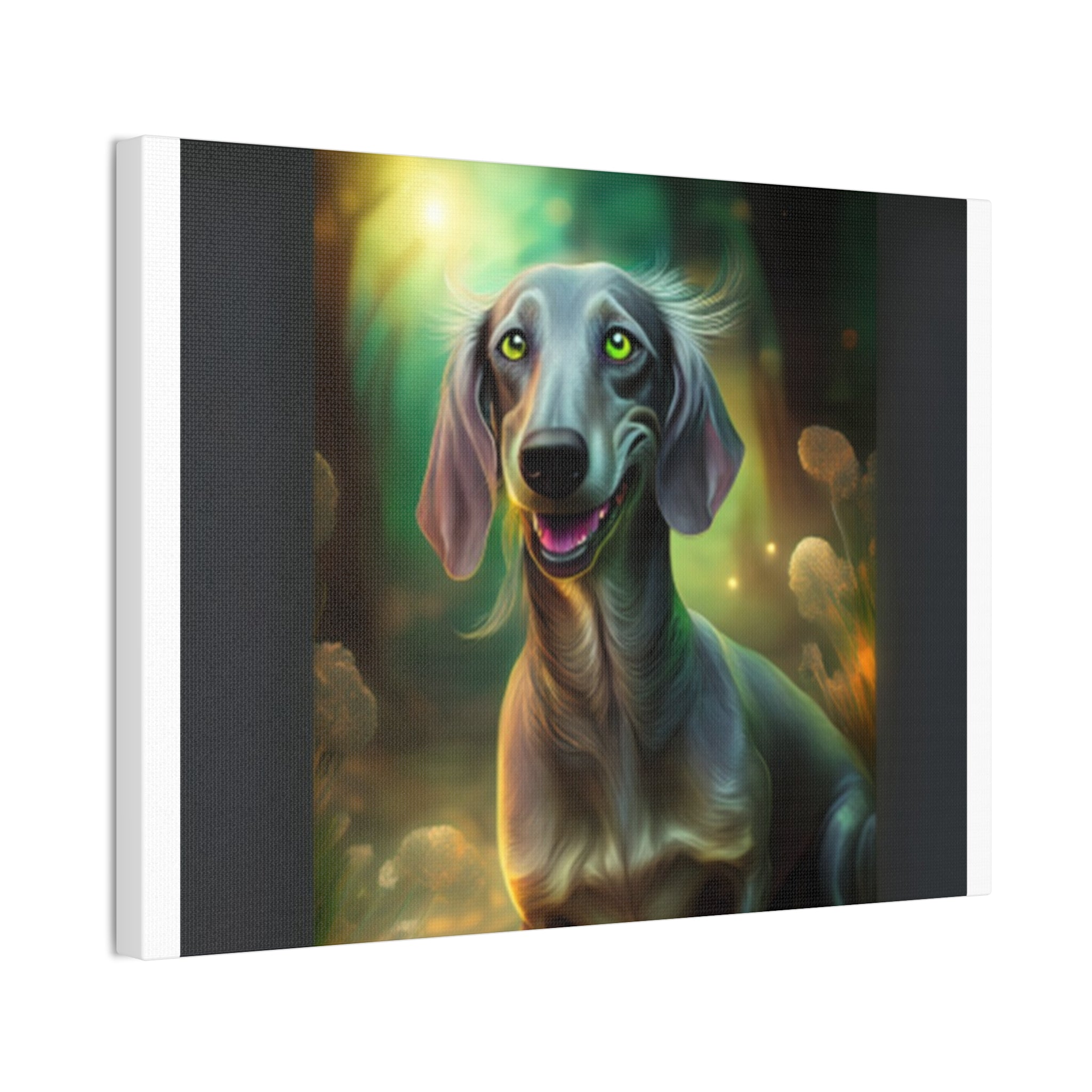 Silver Grey Dachshund Canvas Stretched, 0.75"