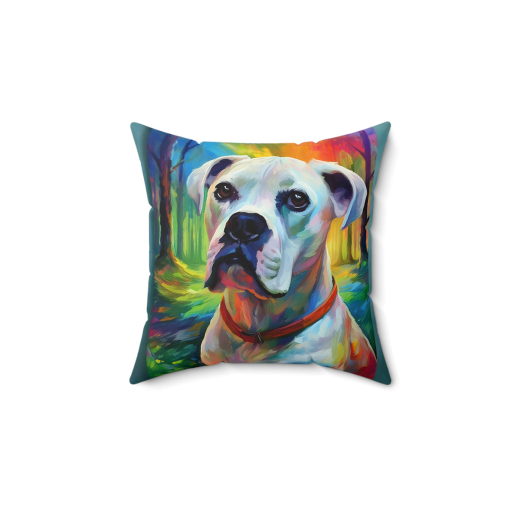 Boxer Rainbow Sky Polyester Square Pillow