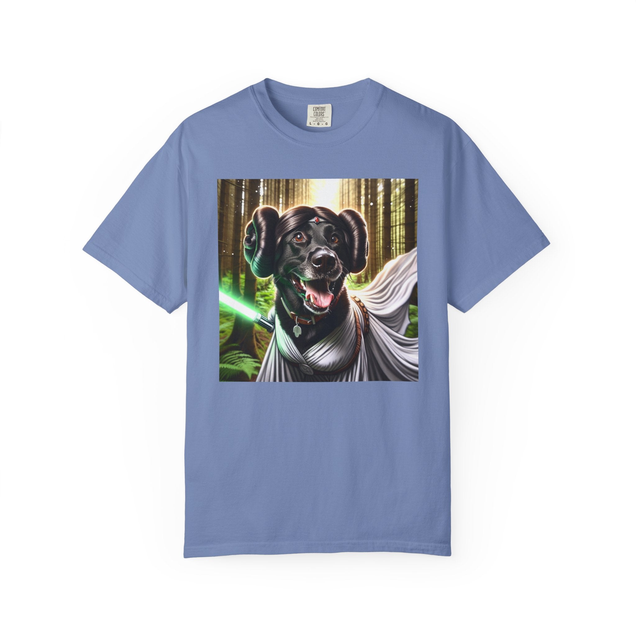 Black Lab Galaxy Princess Unisex Garment-Dyed T-shirt