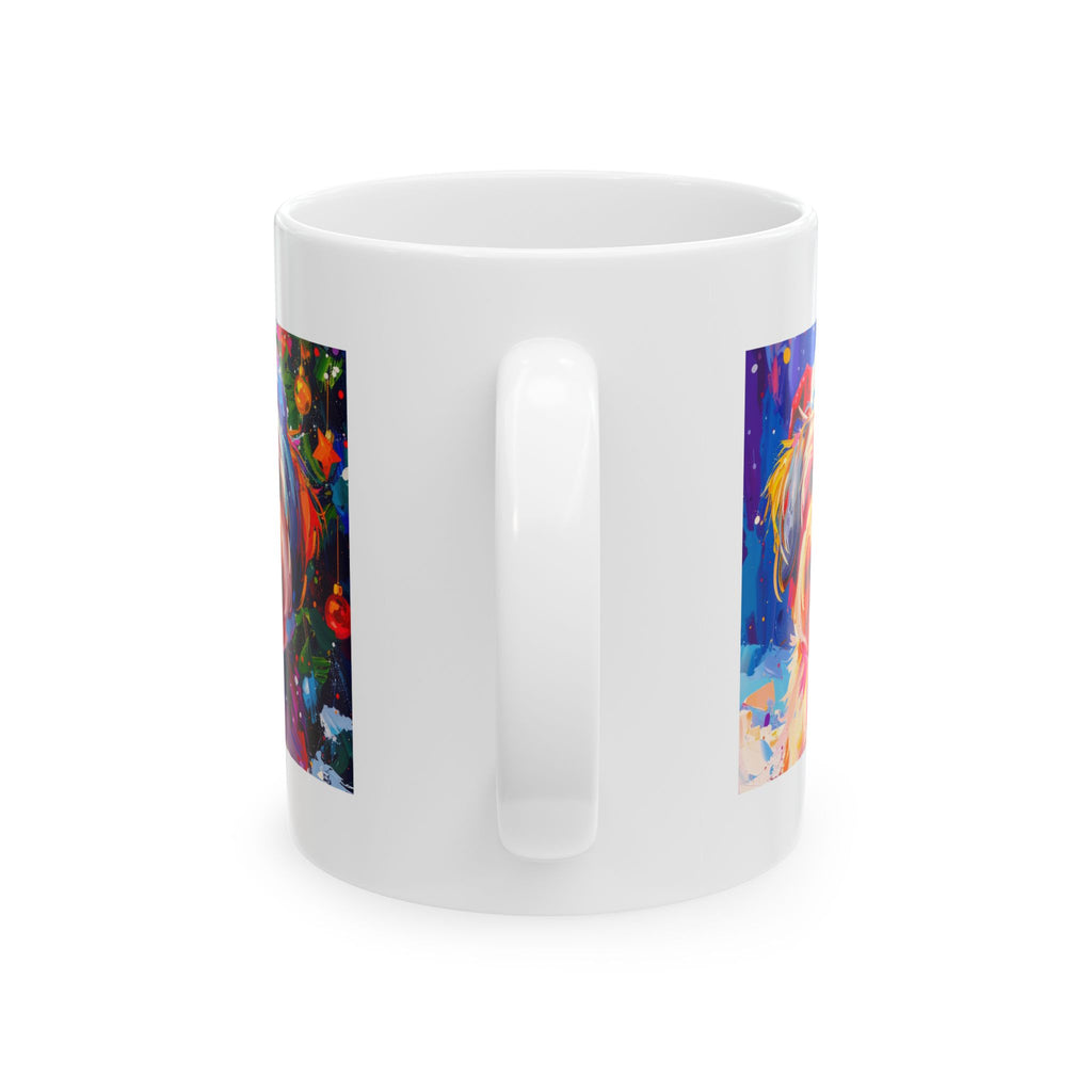 Yorkie Holiday II Ceramic Mug, (11oz, 15oz)
