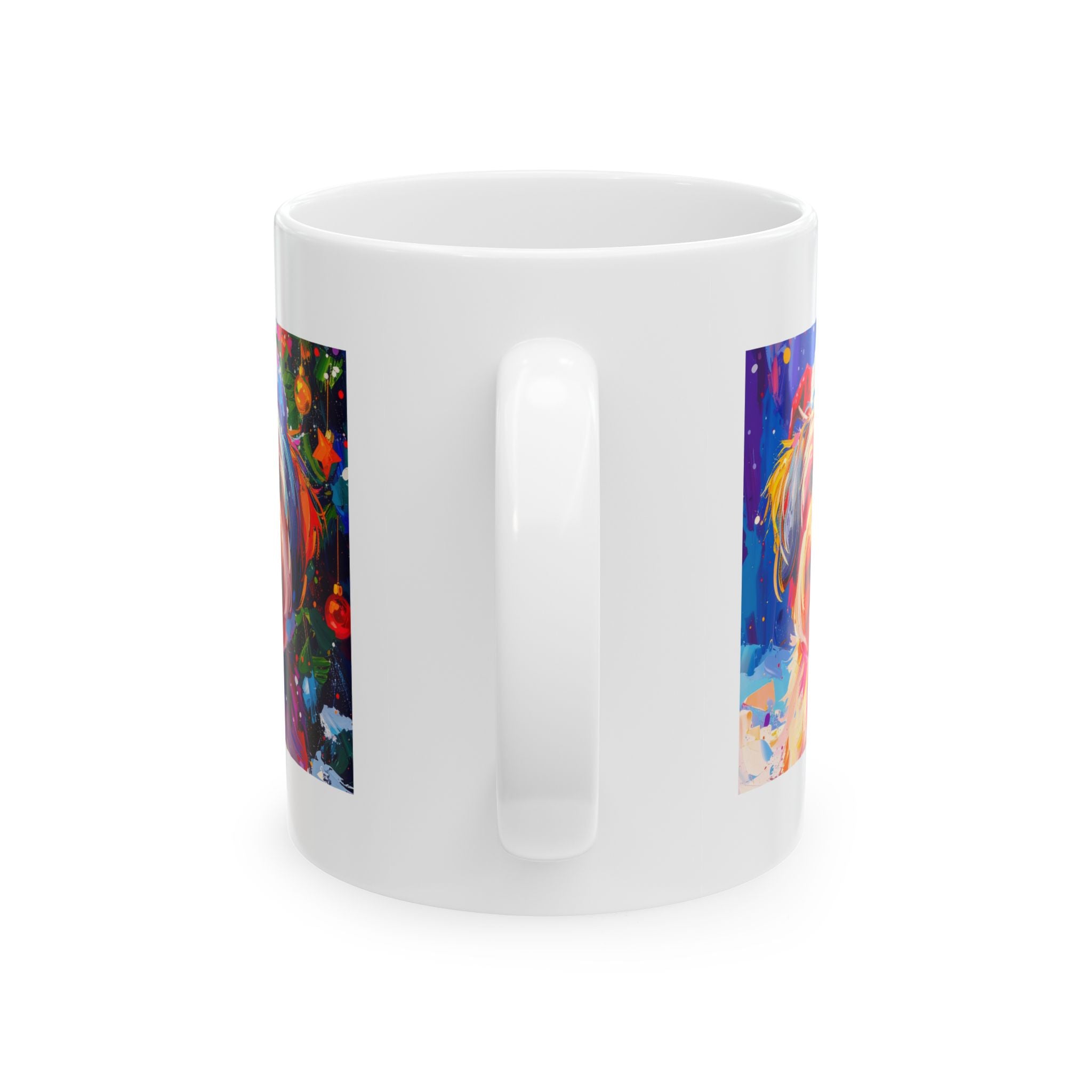 Yorkie Holiday II Ceramic Mug, (11oz, 15oz)
