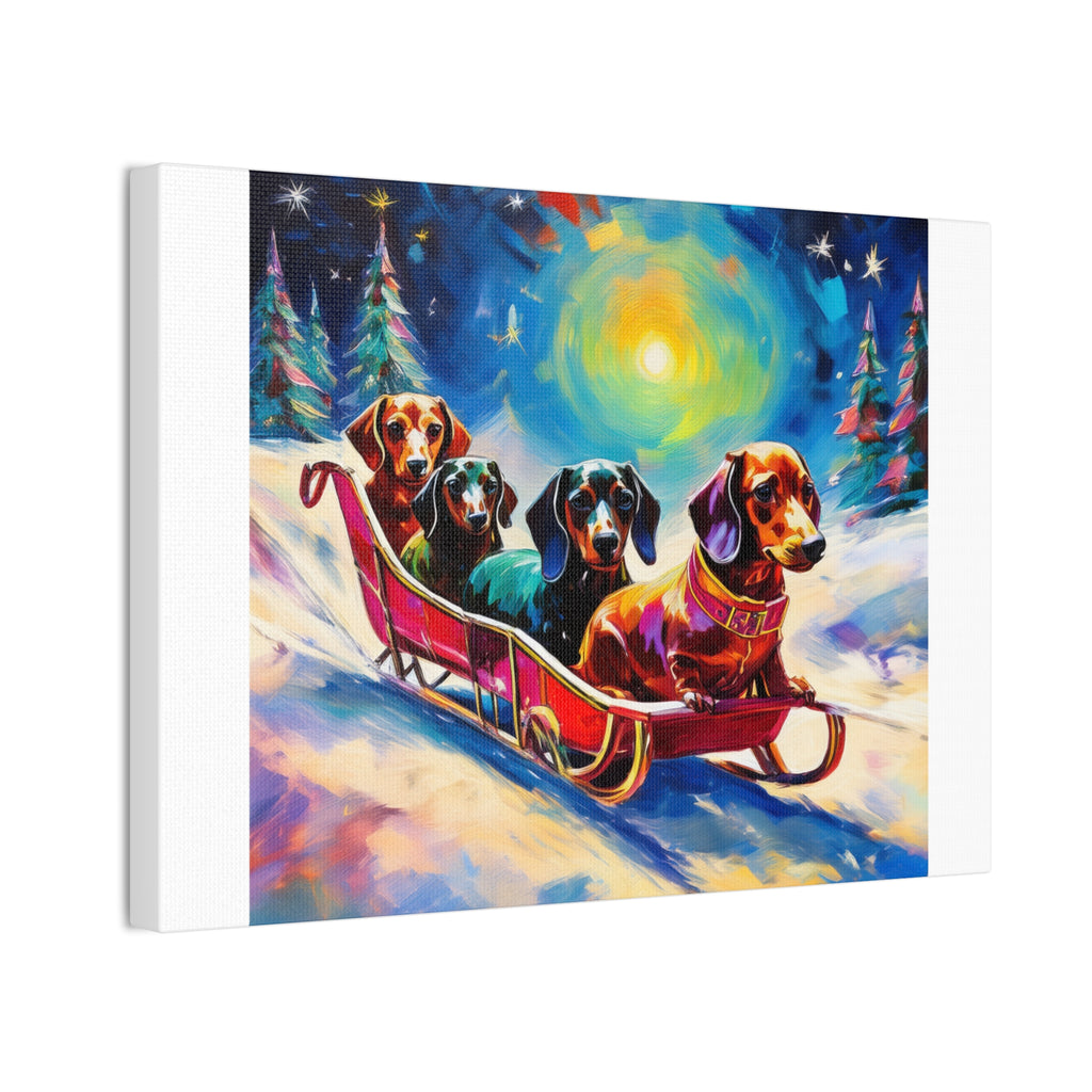Dachshund Night Sleighride