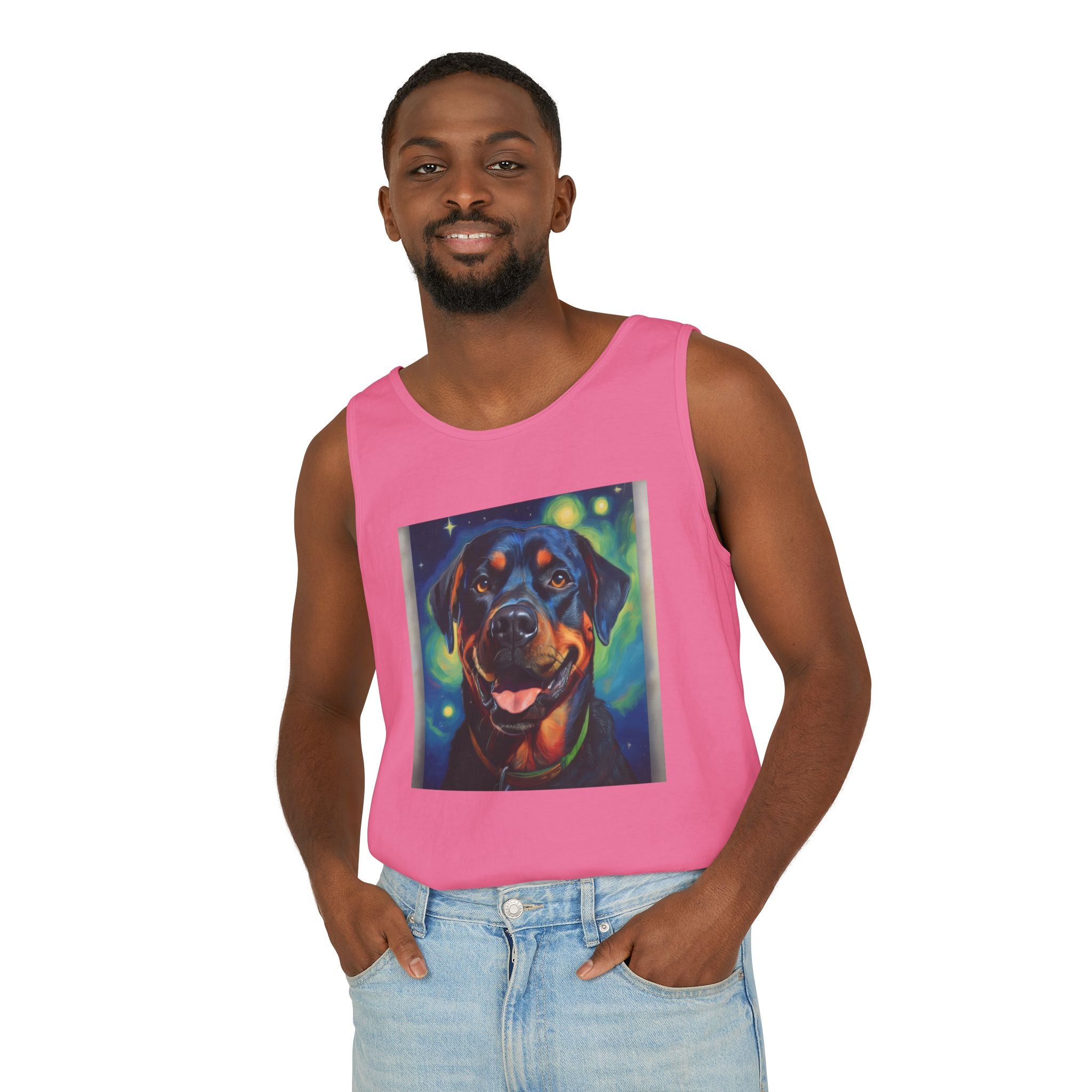 Rottweiler Stary Night Unisex Tank Top
