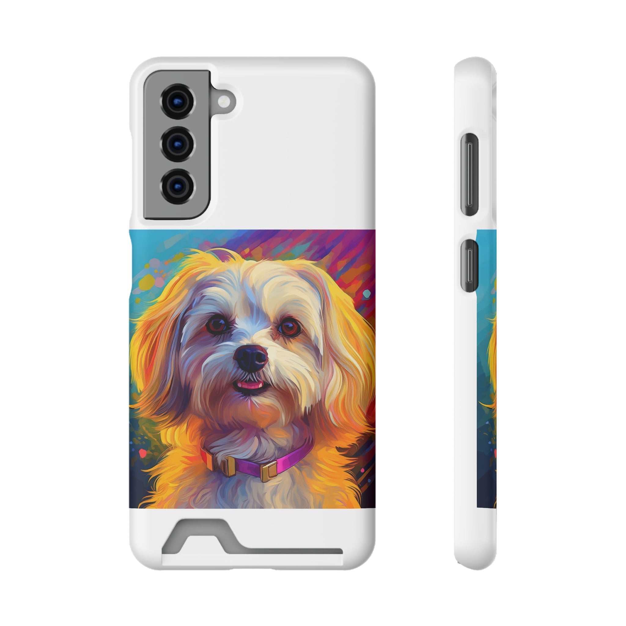 Havanese Phone Case with Card Holder