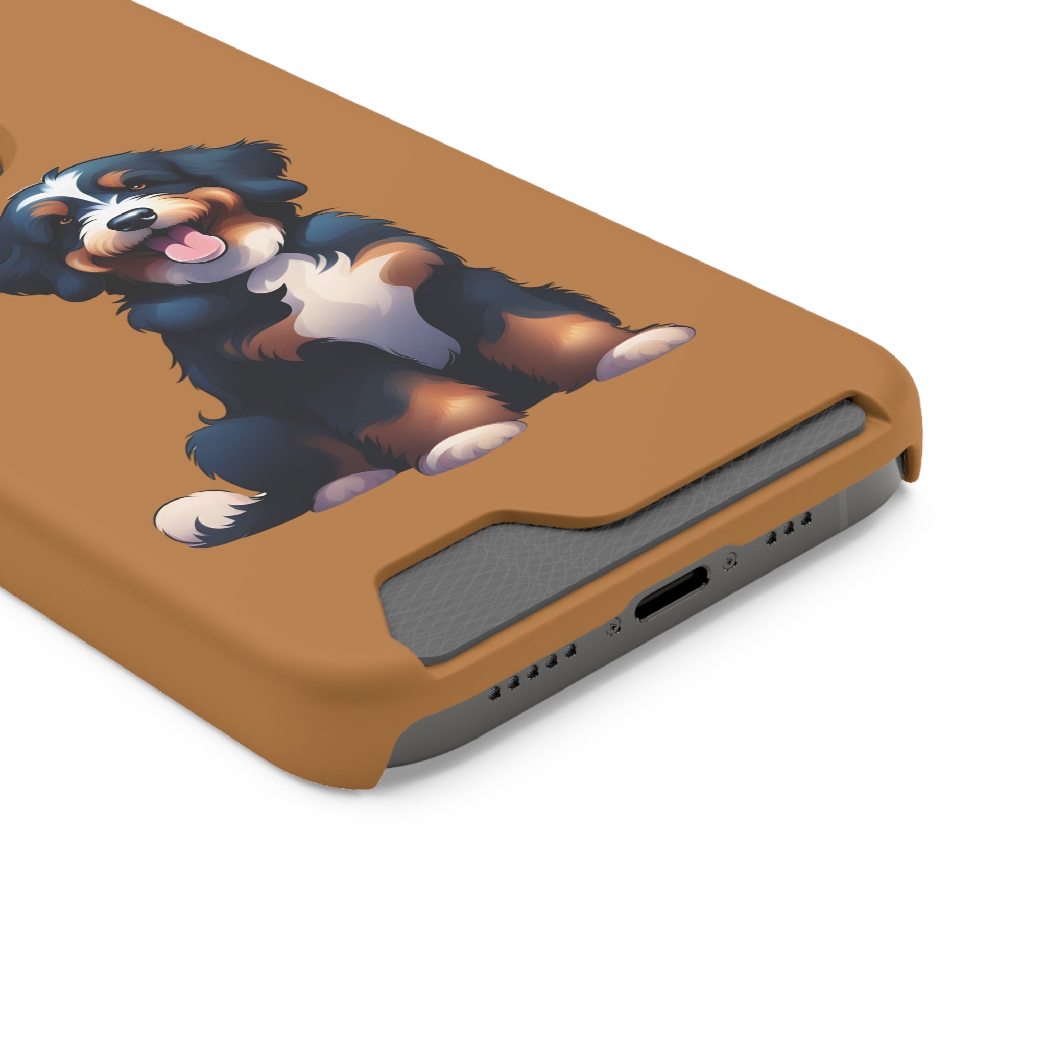 Bernie doodle Phone Case with Card Holder