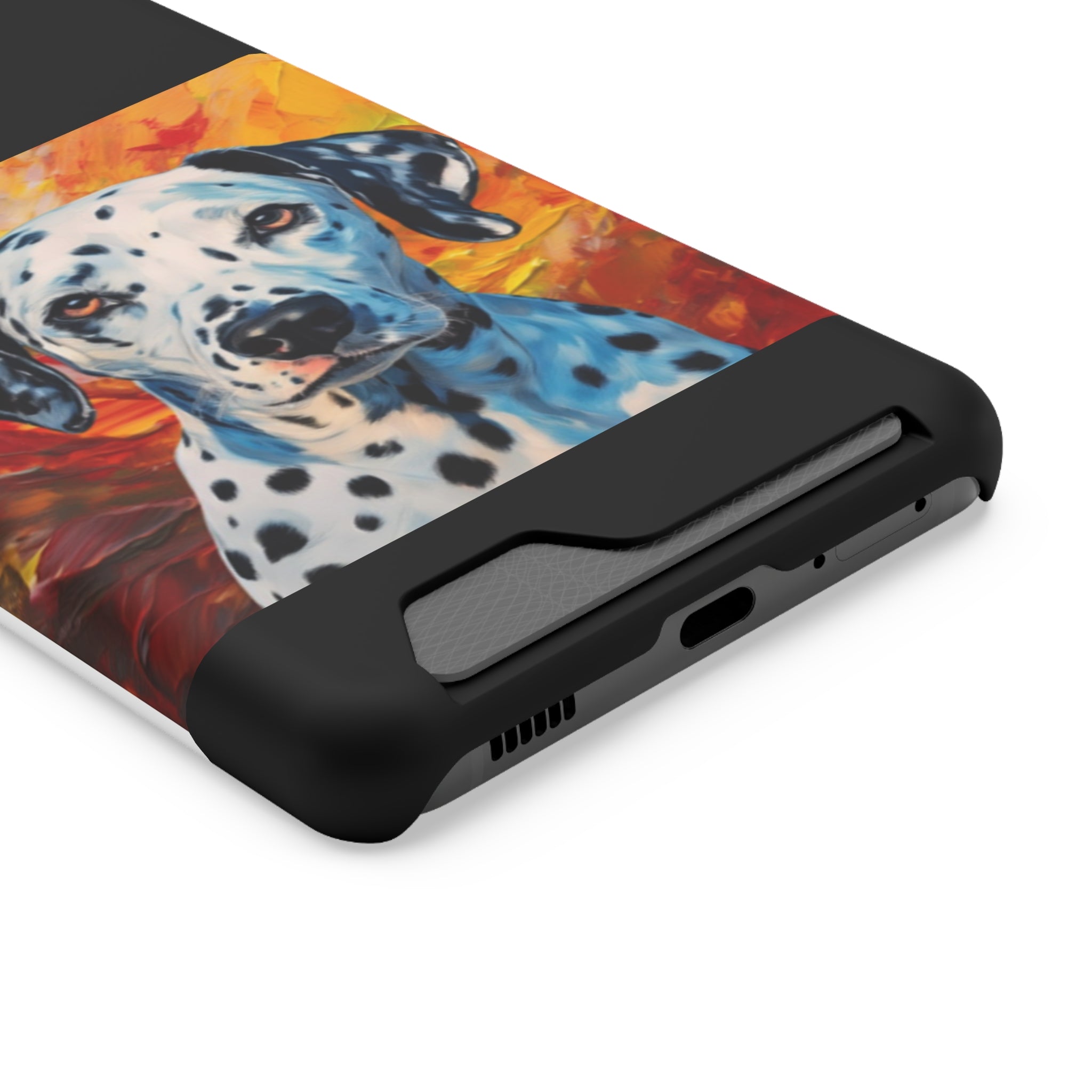 Dalmation Phone Case with Card Holder