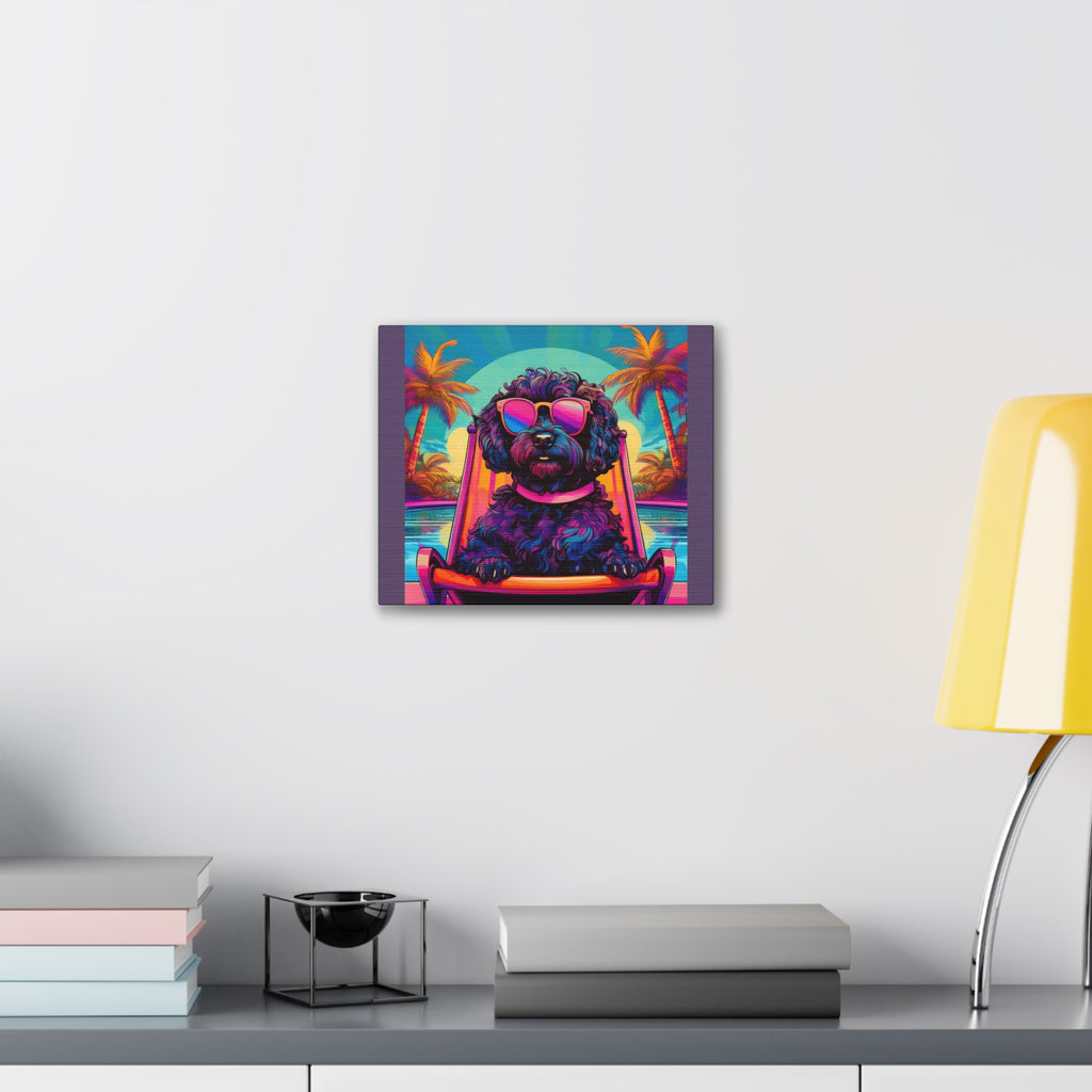 Doodle Poolside Canvas Painting