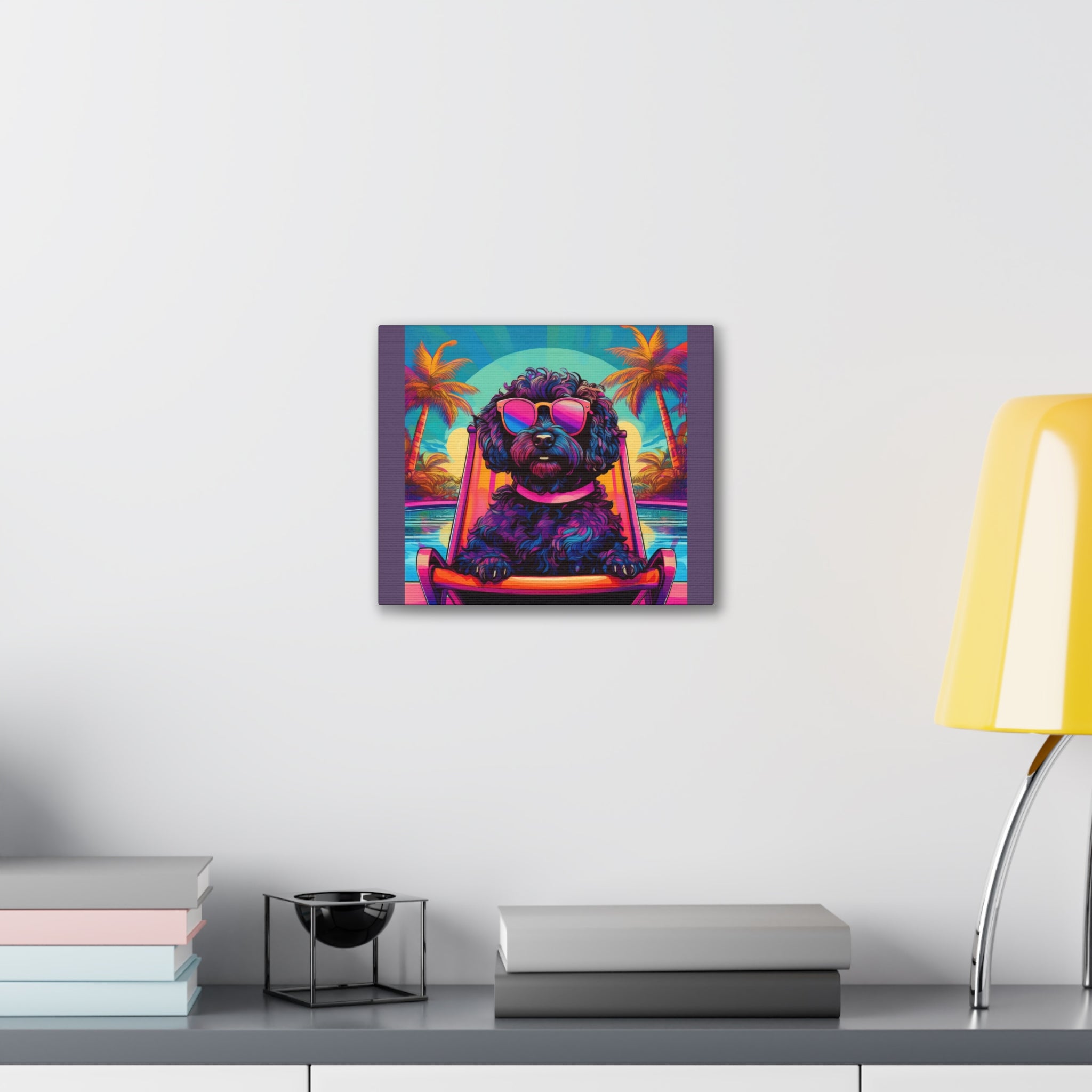 Doodle Poolside Canvas Painting