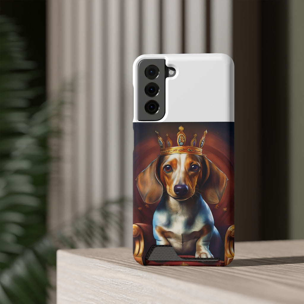 Dachshund Royal Phone Case with Card Holder