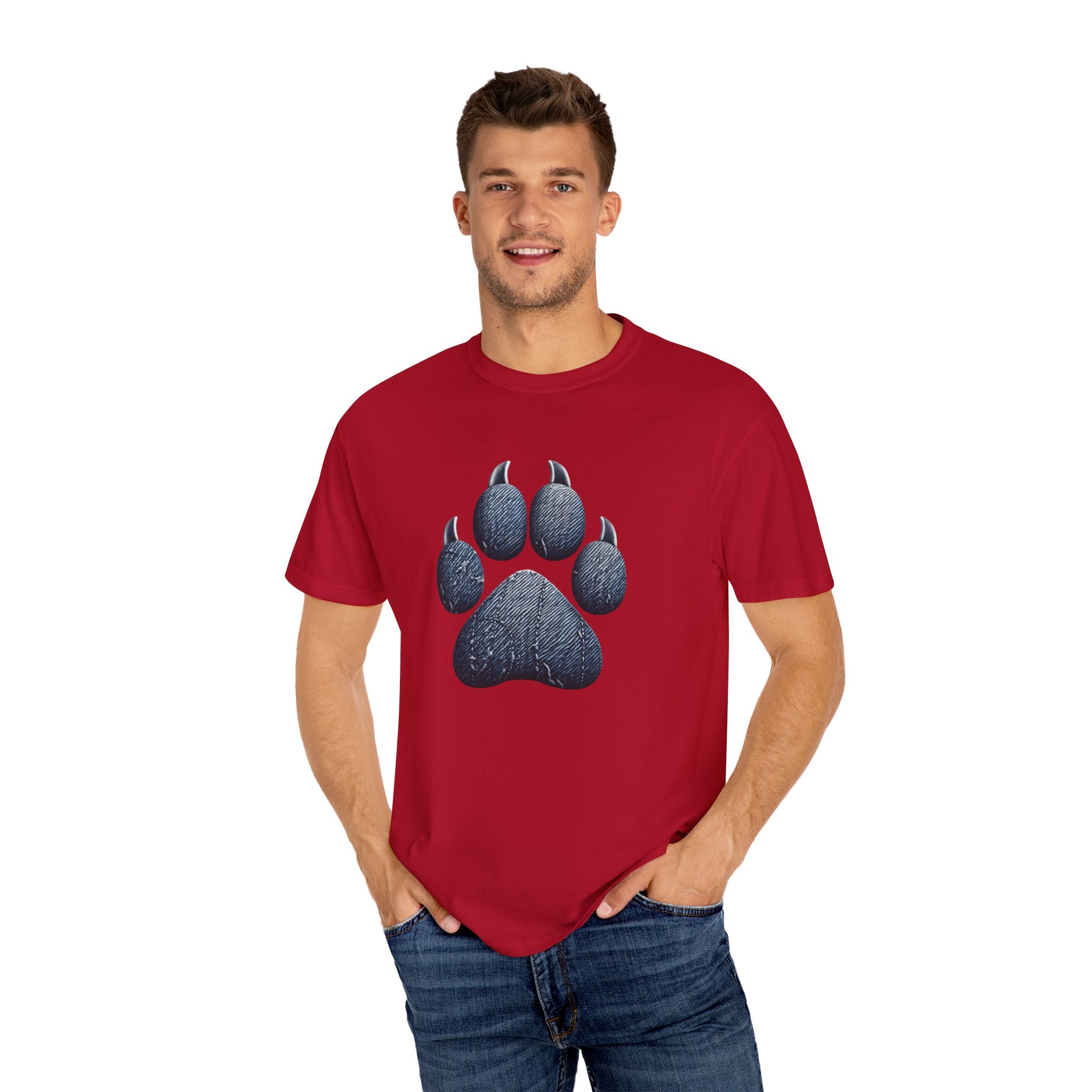 Denim Paw Unisex Garment-Dyed T-shirt
