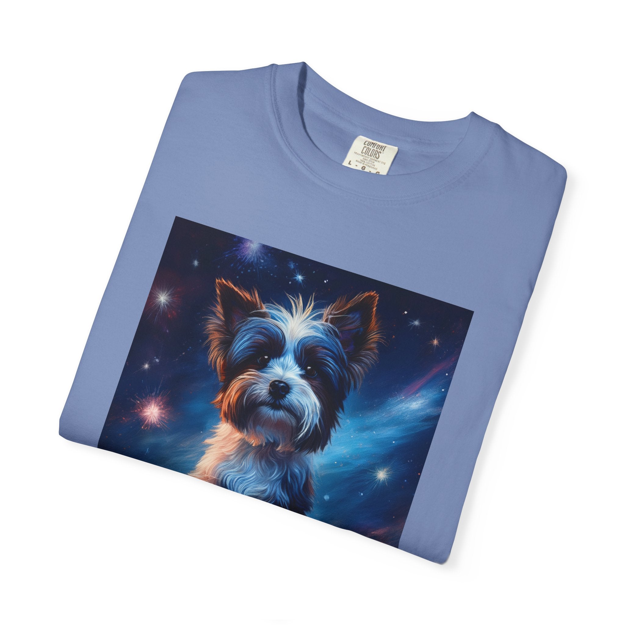 Biewer Terrier Stary Night Unisex Garment-Dyed T-shirt