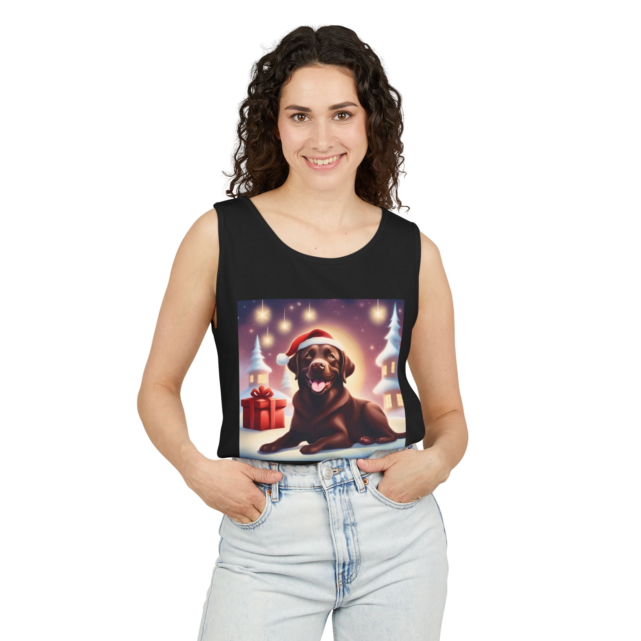 Chocolate Lab Holiday Unisex Tank Top