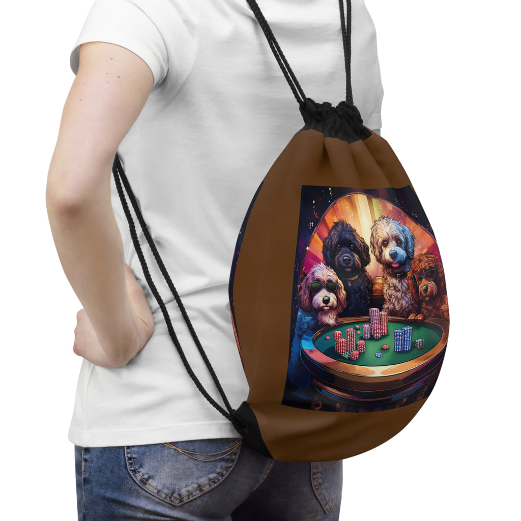Doodle Poker Game Drawstring Bag