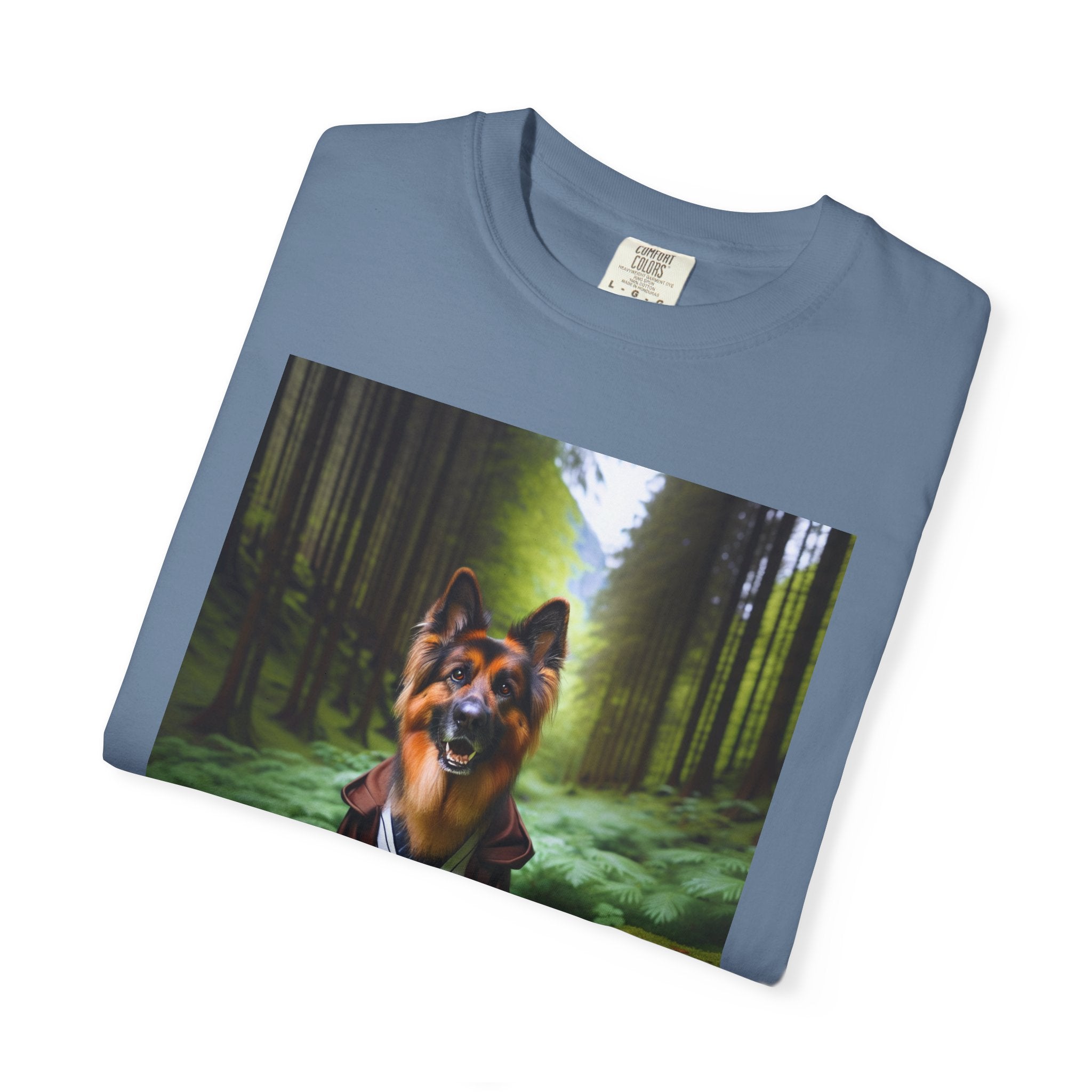 German Shepherd Forest Knight Unisex Garment-Dyed T-shirt