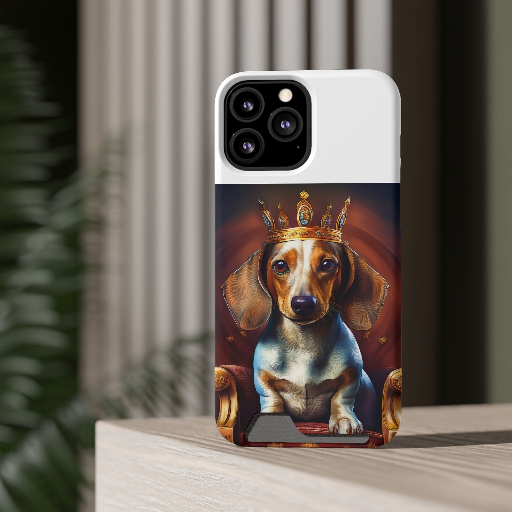 Dachshund Royal Phone Case with Card Holder