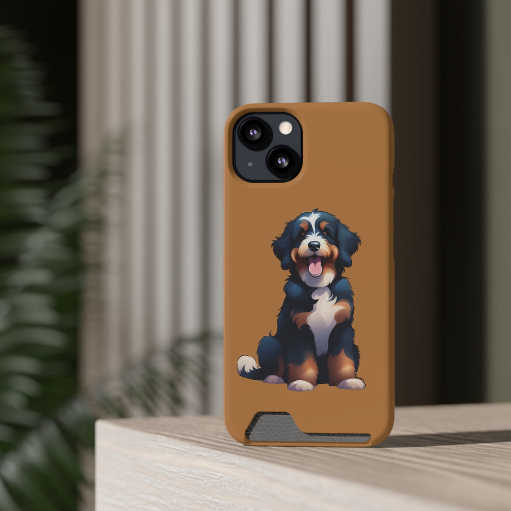 Bernie doodle Phone Case with Card Holder