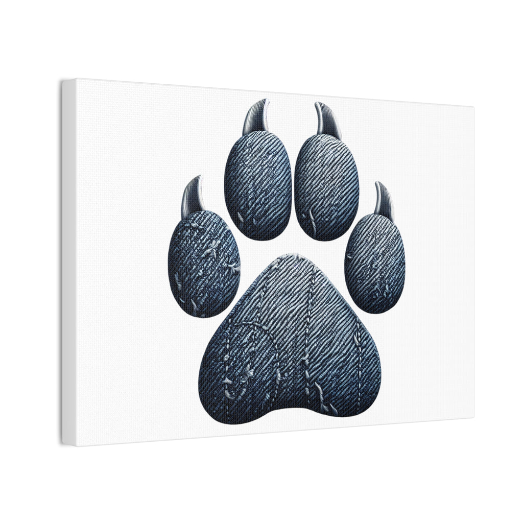 Denim Paw Canvas Stretched, 0.75"