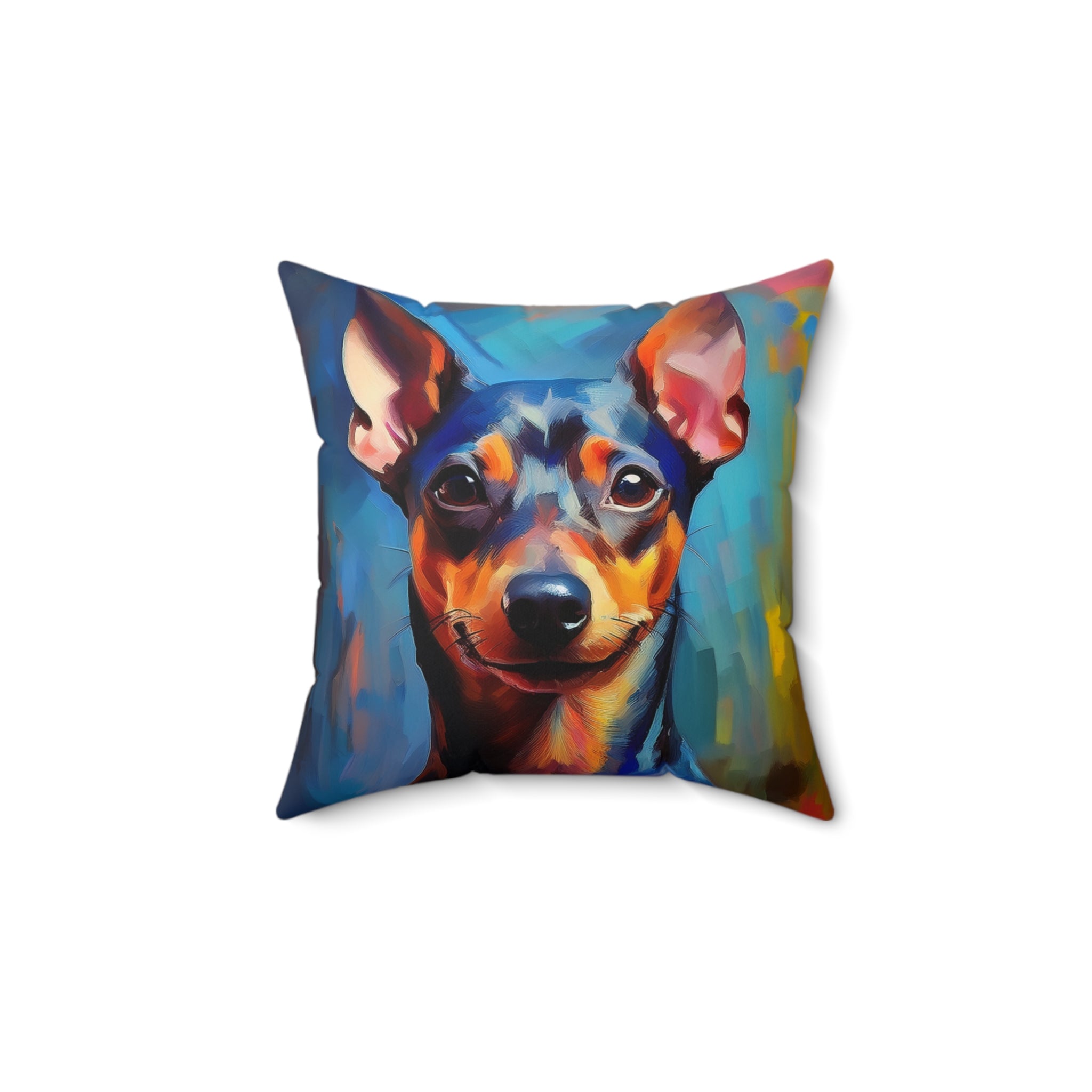 Miniature Pinscher Polyester Square Pillow