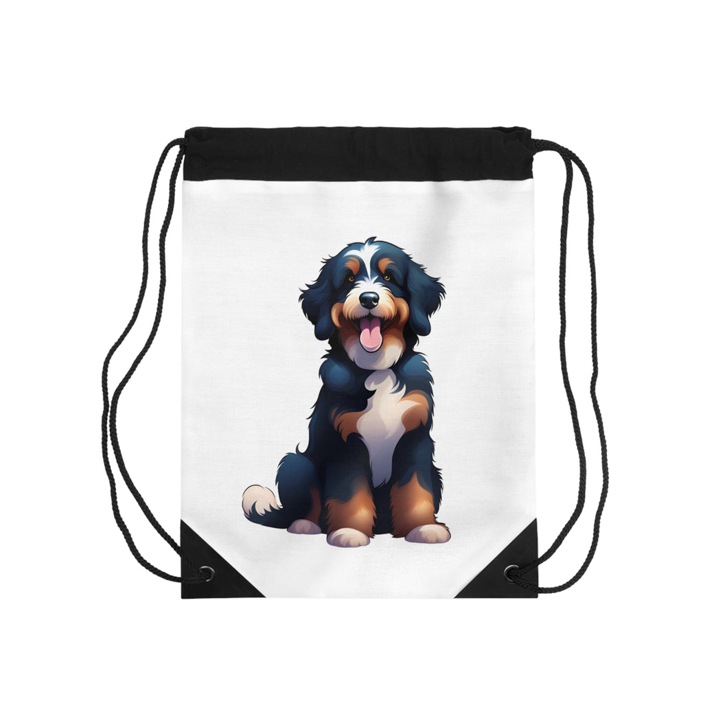Berne-doodle Drawstring Bag