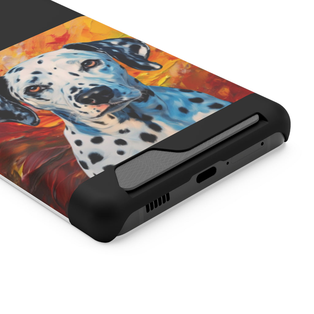 Dalmation Phone Case with Card Holder