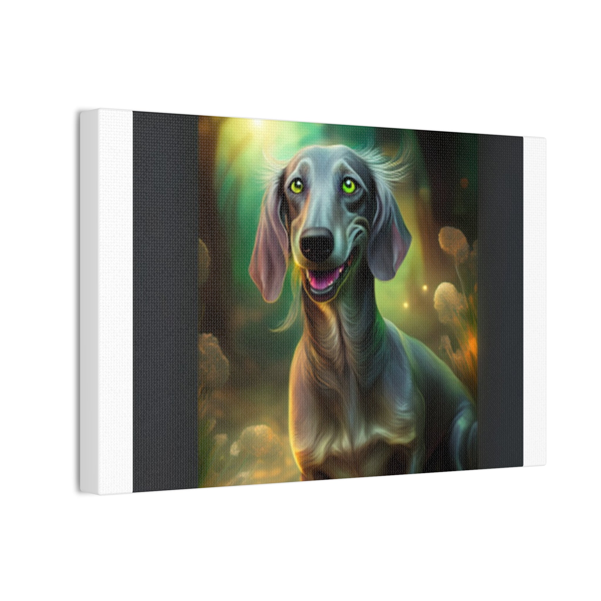 Silver Grey Dachshund Canvas Stretched, 0.75"