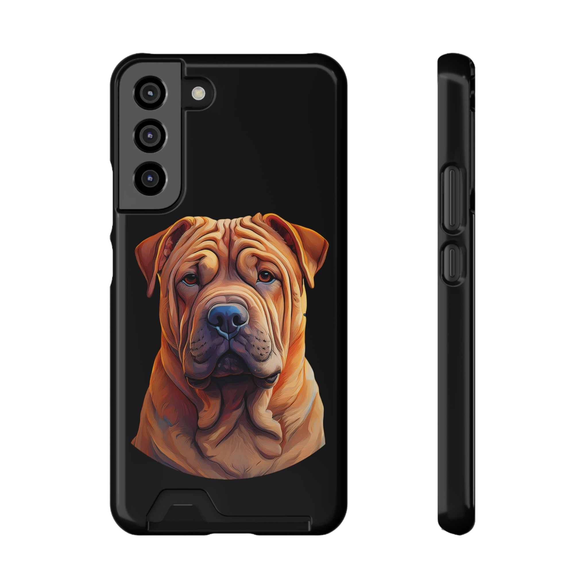 Shar Pei Phone Case with Card Holder
