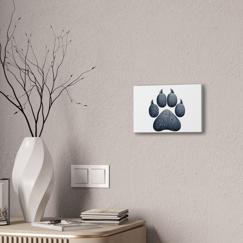 Denim Paw Canvas Stretched, 0.75"