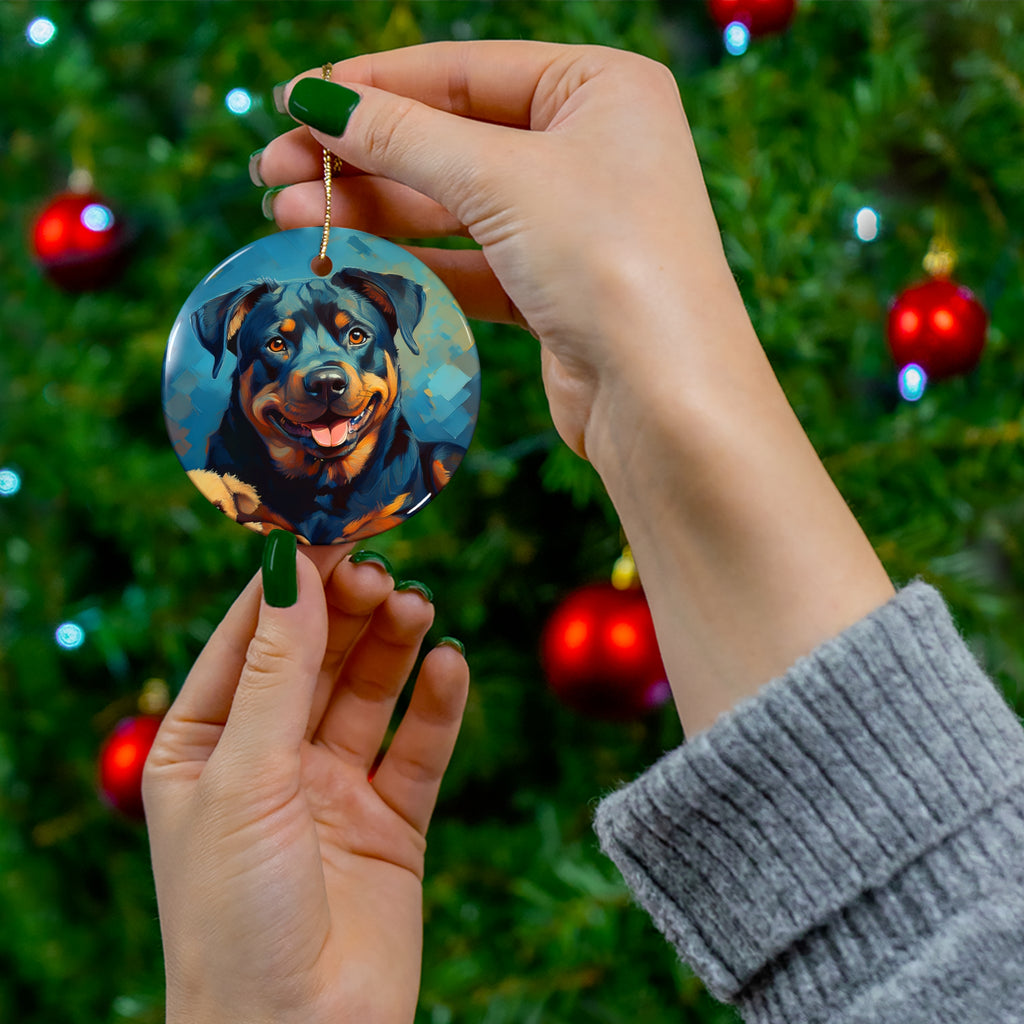 Rottweiler Ceramic Ornament