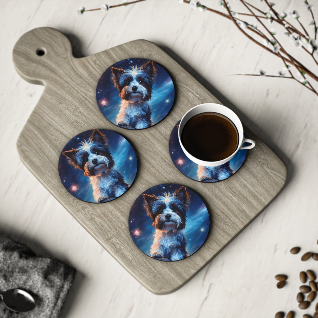 Biewer Terrier Stary Night Coasters