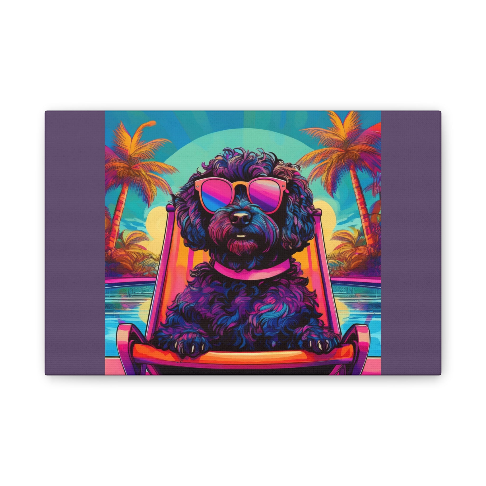 Doodle Poolside Canvas Painting