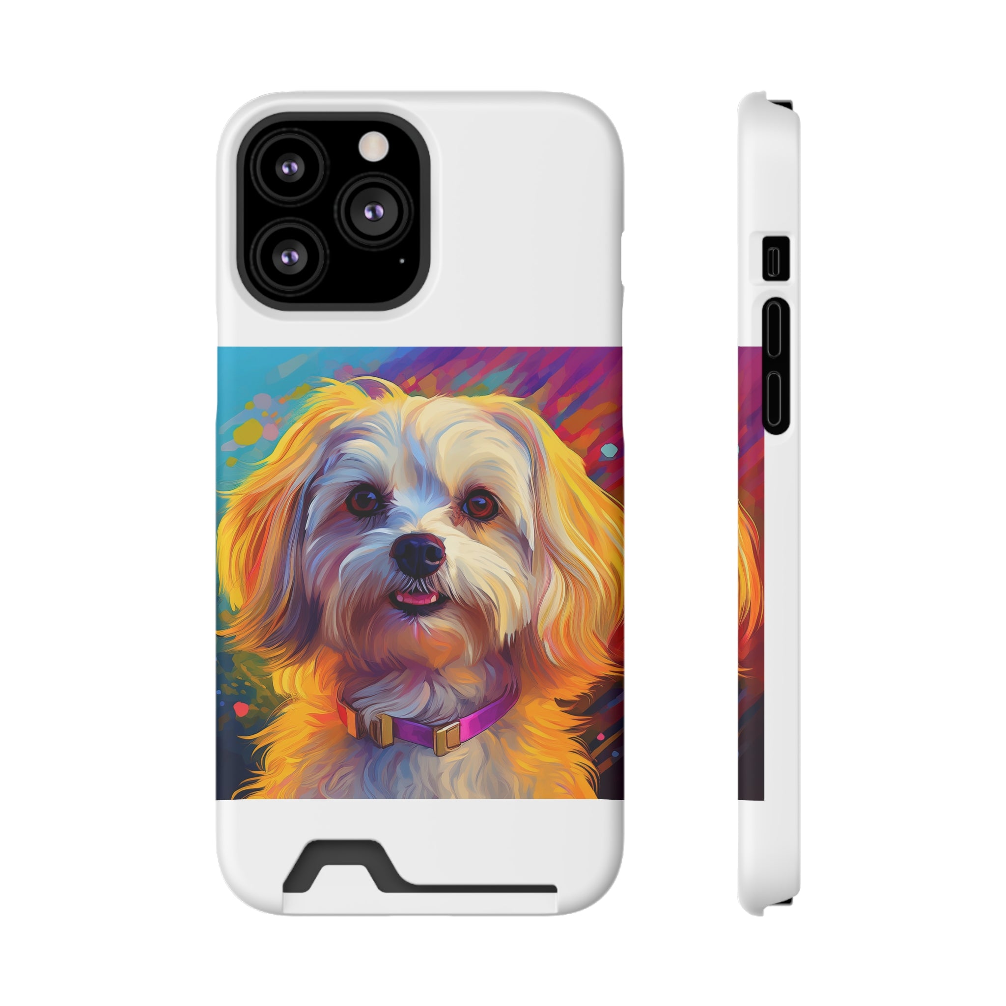 Havanese Phone Case with Card Holder